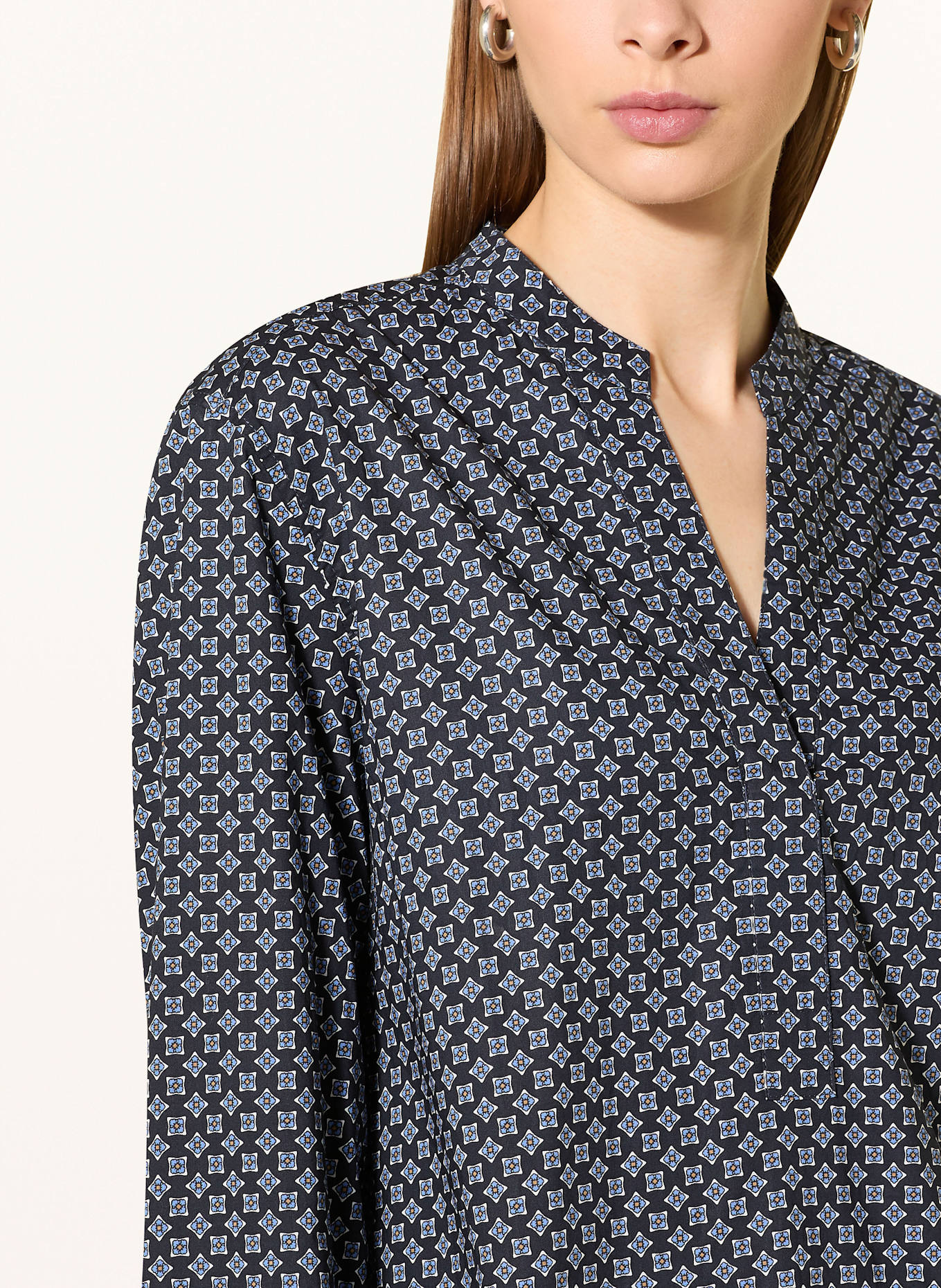 Marc O'Polo Blusenshirt: DUNKELBLAU / HELLBLAU / WEISS