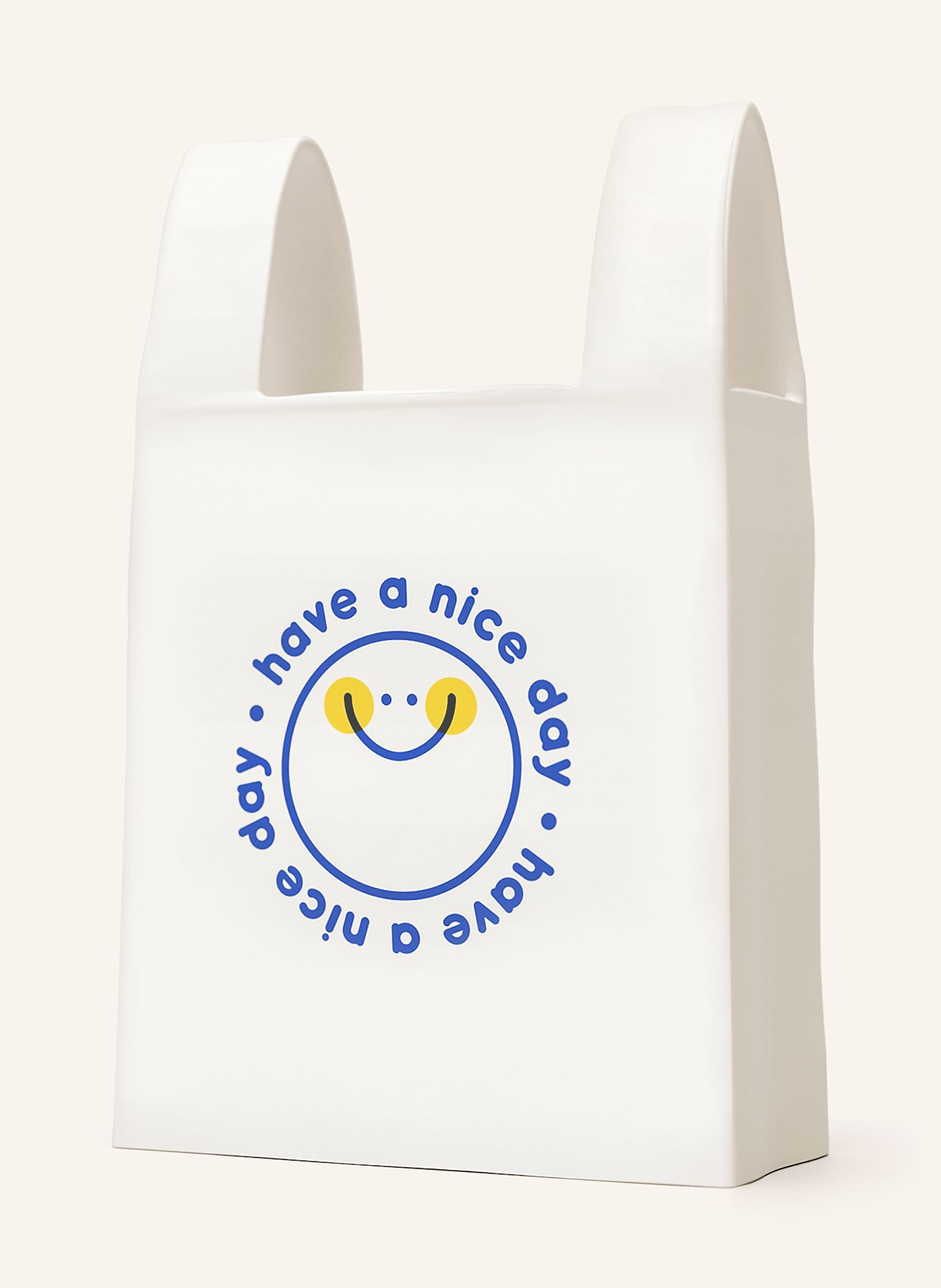 fluid MARKET Vase PLASTIC BAG: CREME