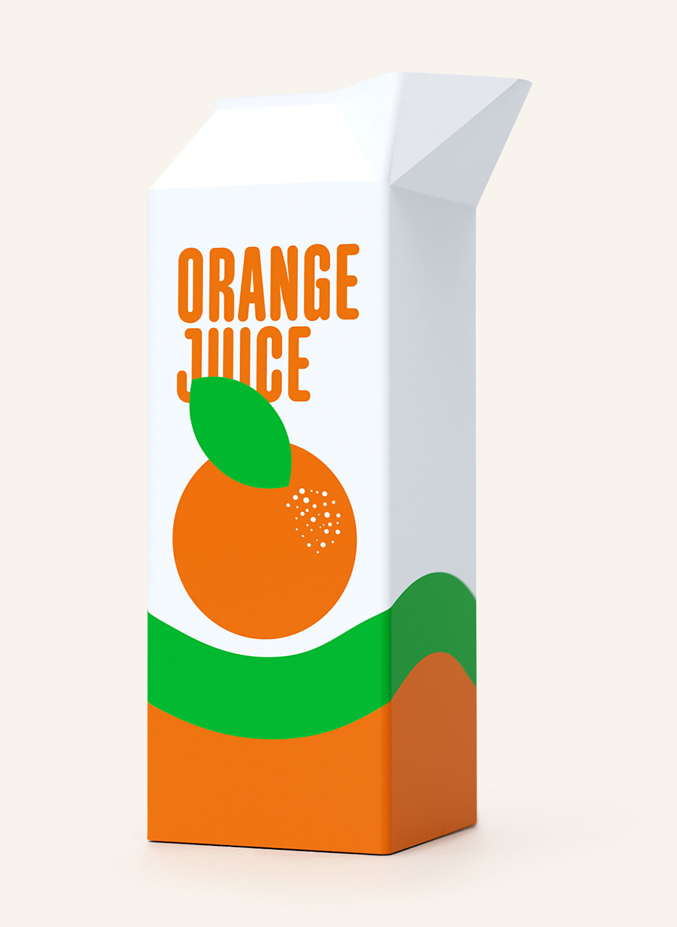 fluid MARKET Vase ORANGE JUICE: ECRU / ORANGE / GRÜN