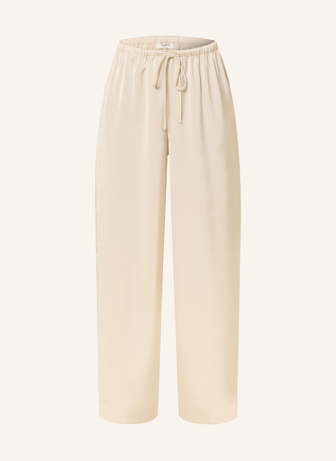 NINETY-9 Lounge-Hose IVY aus Satin: CREME