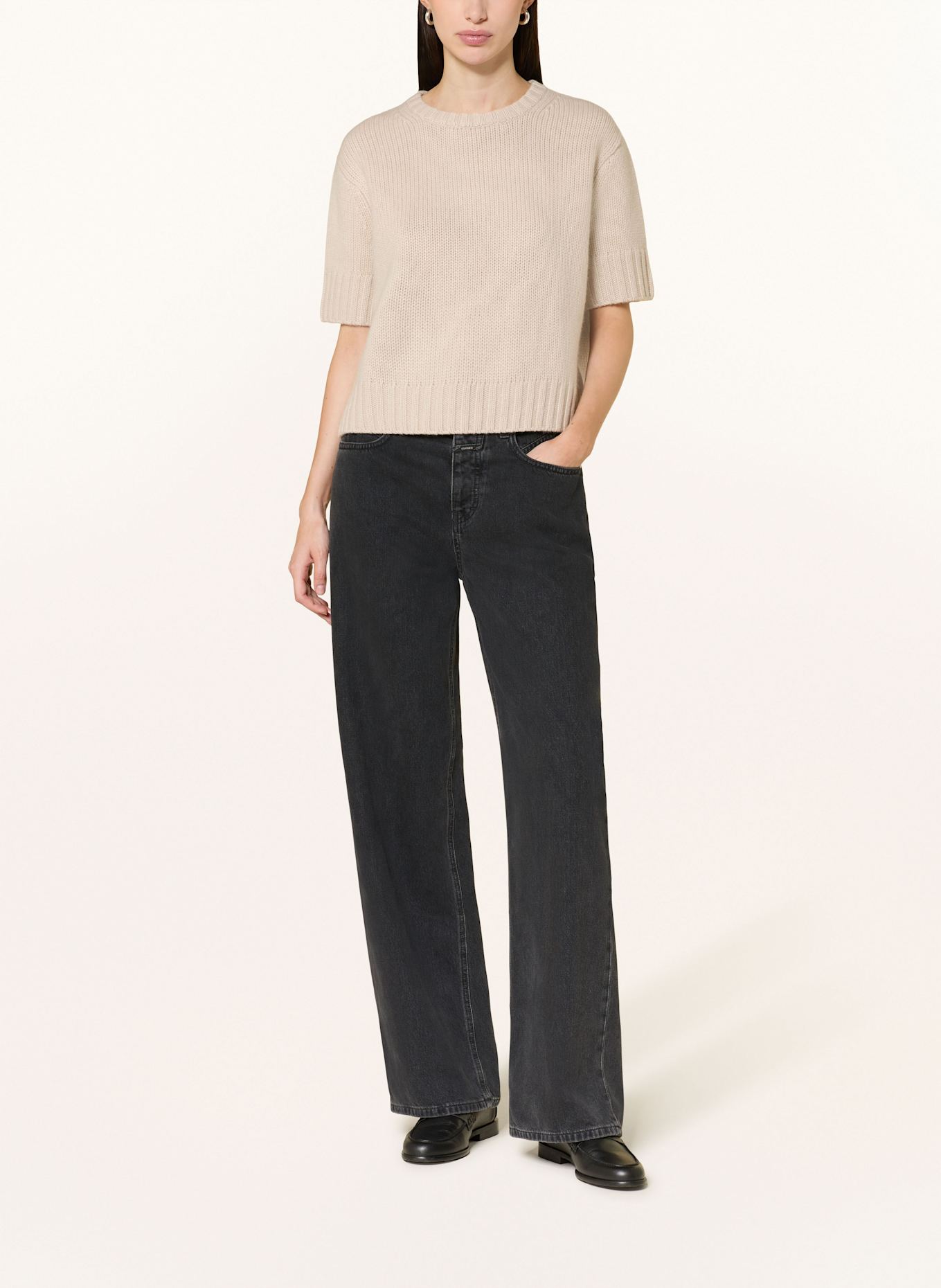 SOFT GOAT Knit shirt in cashmere: LIGHT BROWN