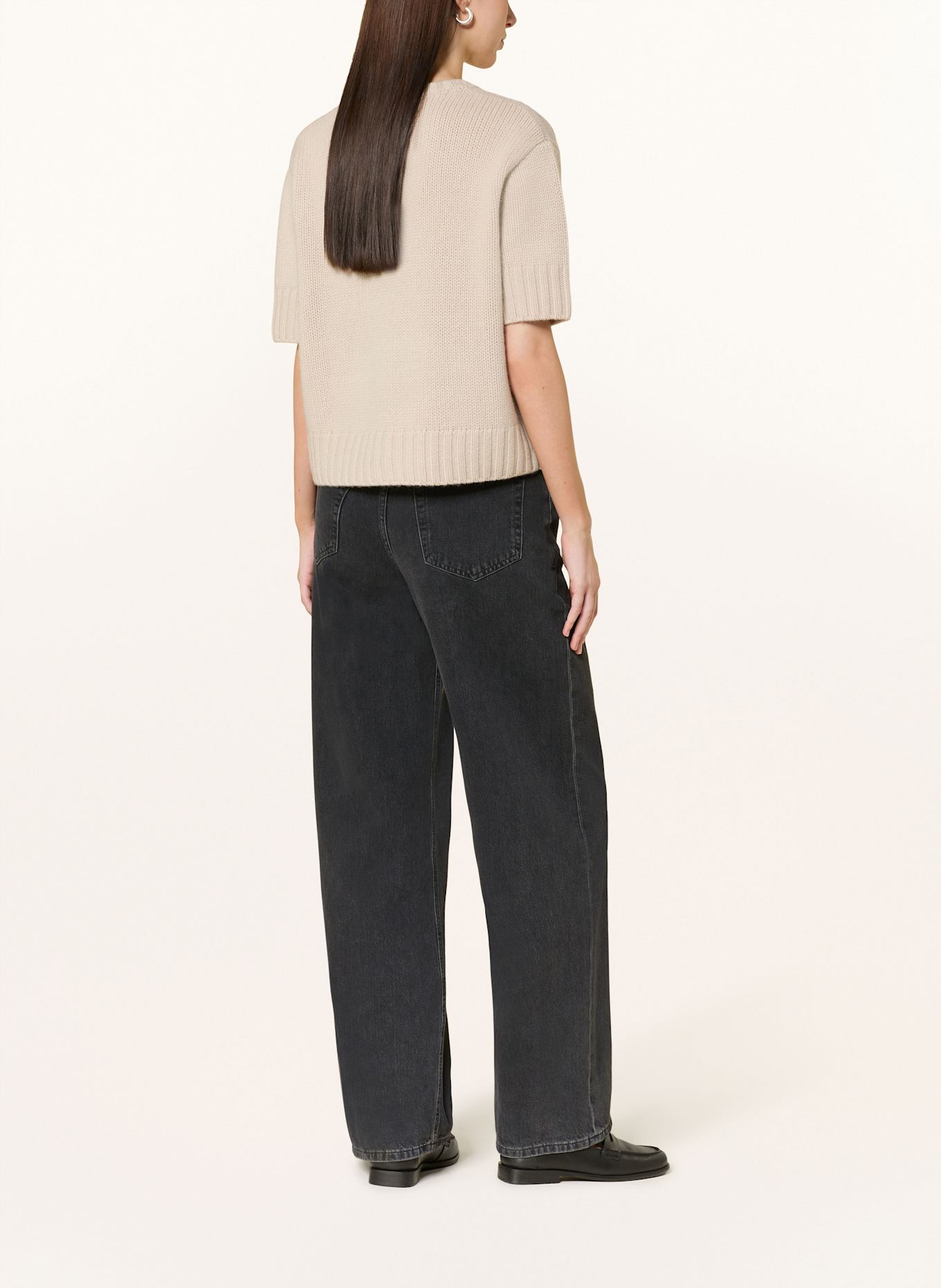 SOFT GOAT Knit shirt in cashmere: LIGHT BROWN