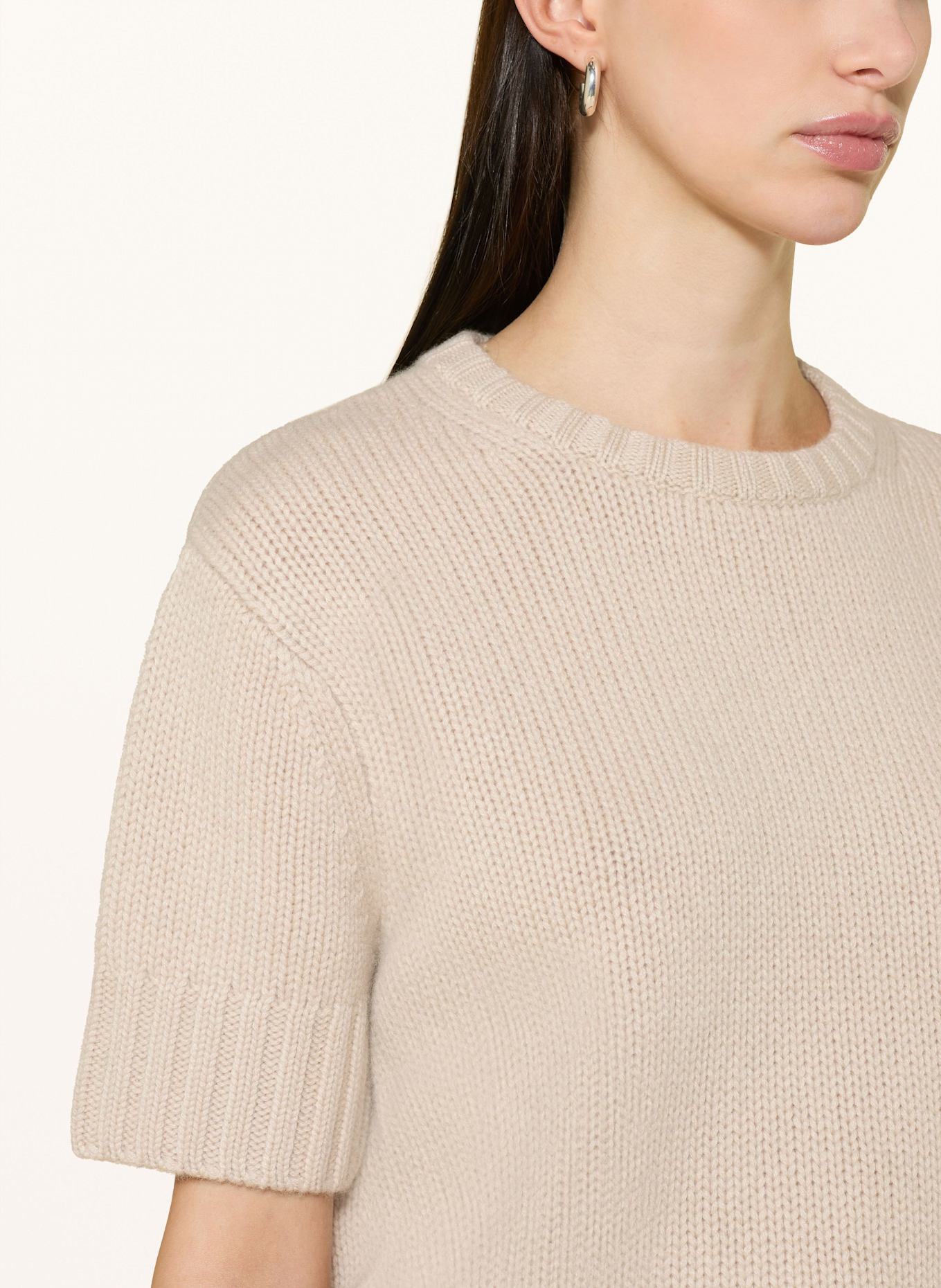 SOFT GOAT Knit shirt in cashmere: LIGHT BROWN