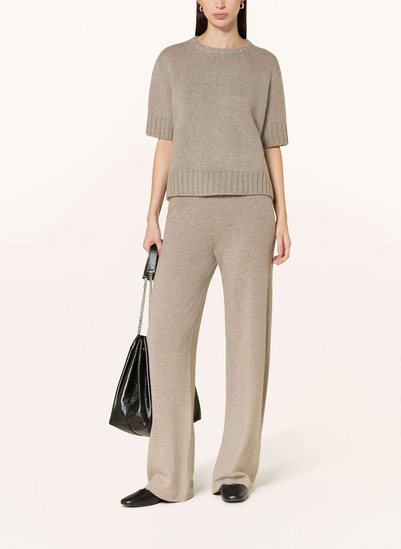 SOFT GOAT Strickshirt aus Cashmere: HELLBRAUN