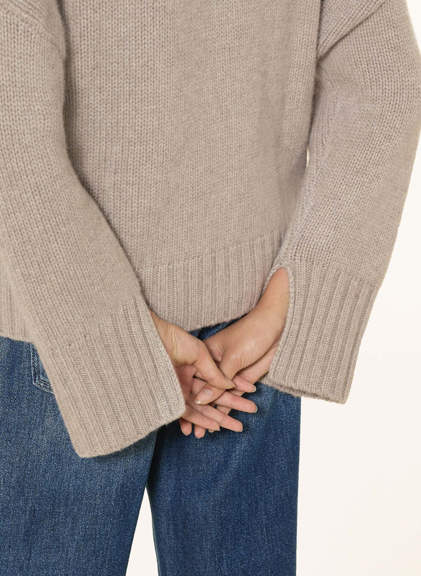 SOFT GOAT Cashmere-Pullover: TAUPE