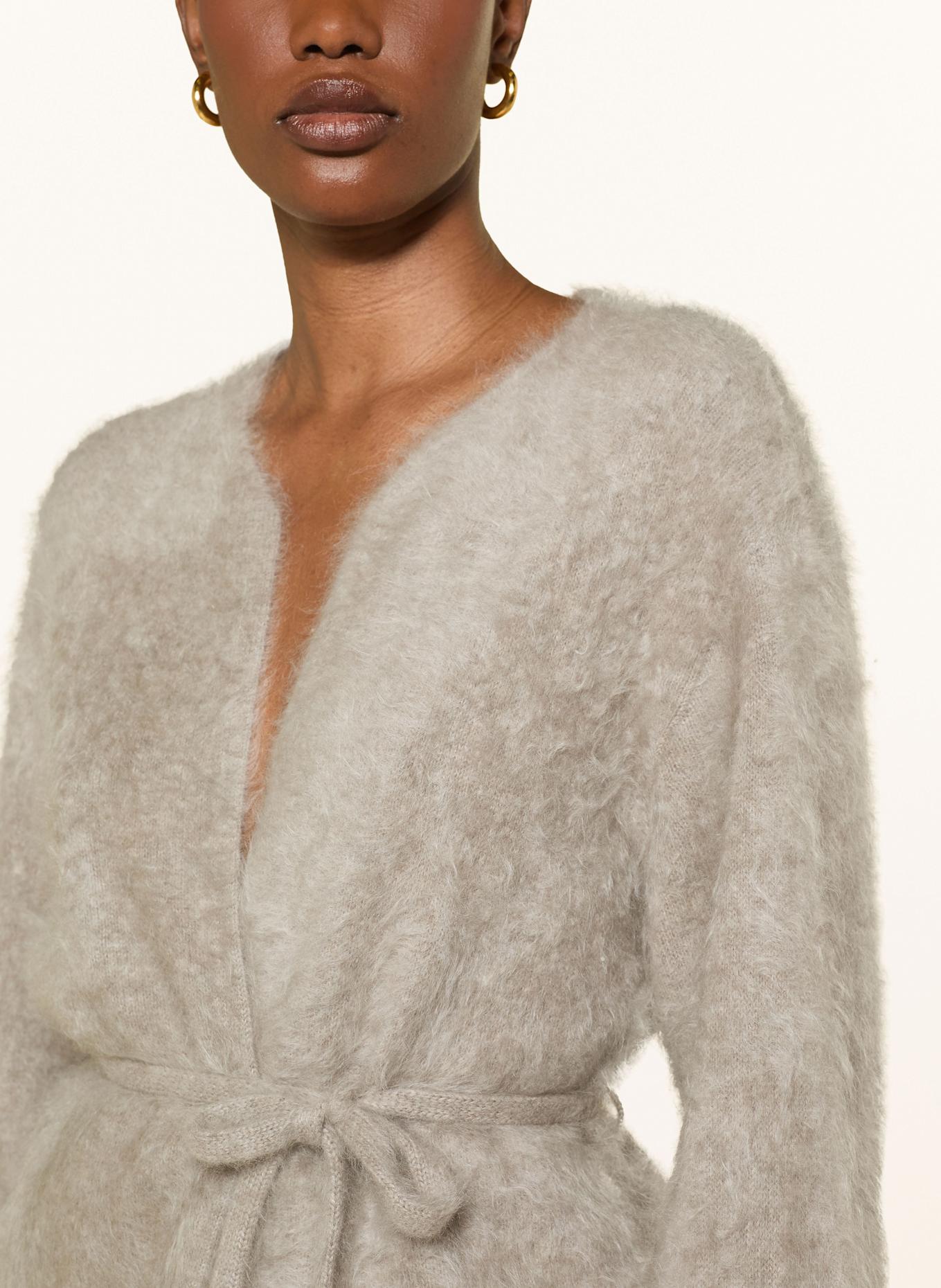 SOFT GOAT Dzianinowe wdzianko z kaszmiru: SZAROBRĄZOWY