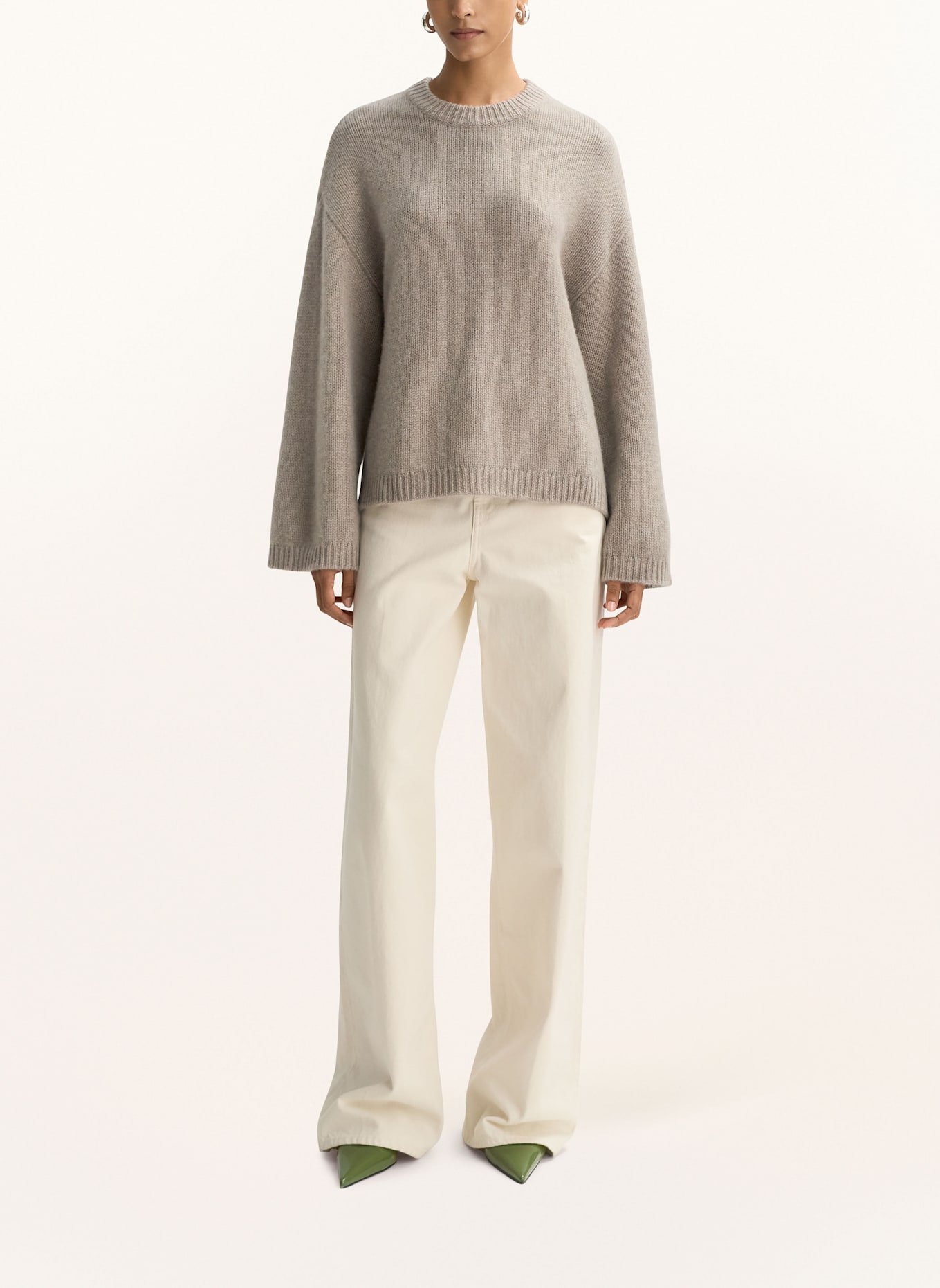 SOFT GOAT Cashmere-Pullover: HELLGRAU