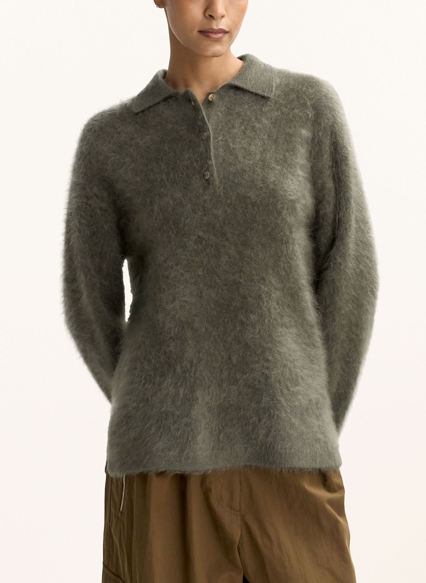 SOFT GOAT Cashmere-Pullover: OLIV