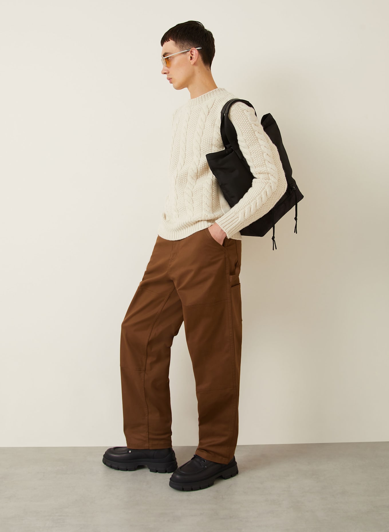 MONCLER Cargohose Regular Fit: COGNAC