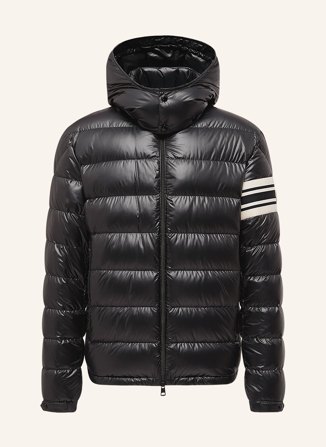 MONCLER Daunenjacke LANDRE mit abnehmbarer Kapuze: SCHWARZ