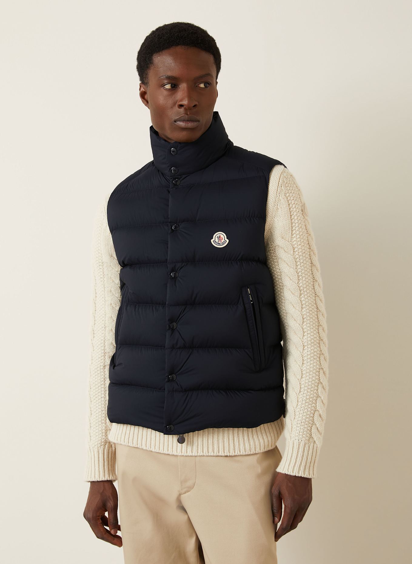 MONCLER Daunenweste TIBB: DUNKELBLAU