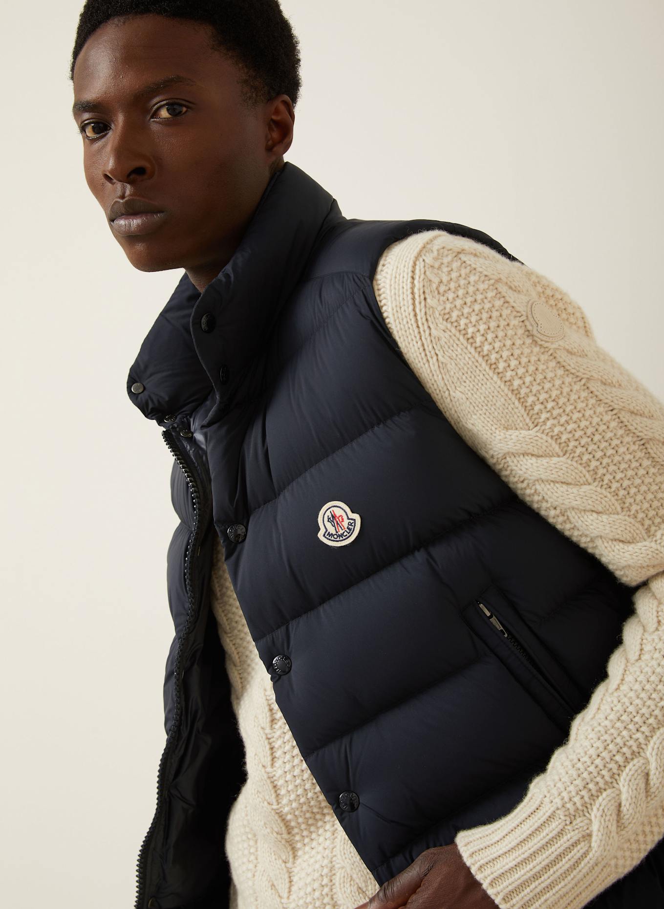 MONCLER Daunenweste TIBB: DUNKELBLAU