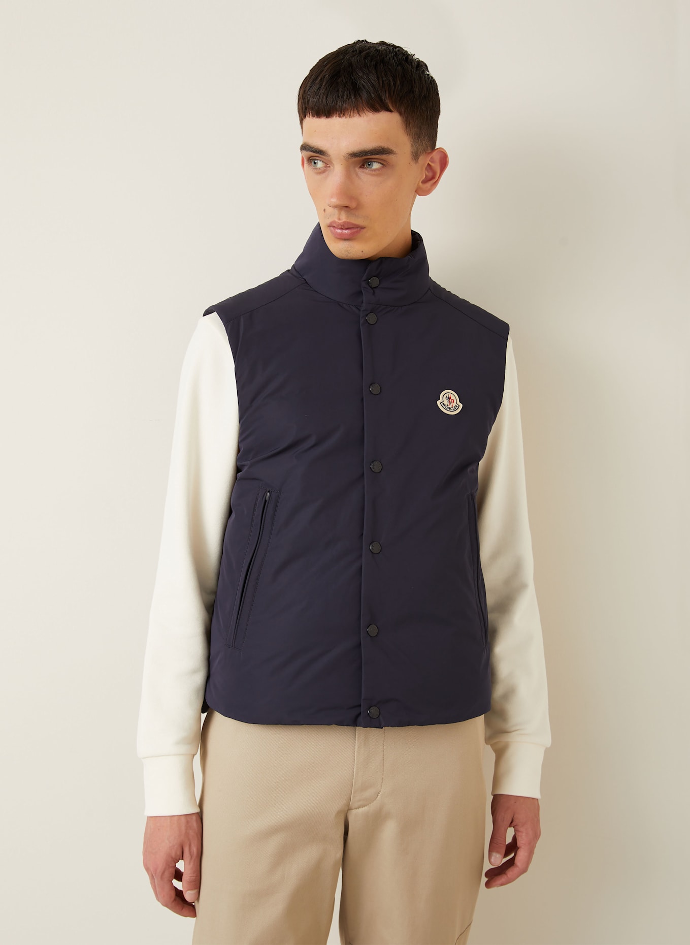 MONCLER Daunenweste PILAT: DUNKELBLAU