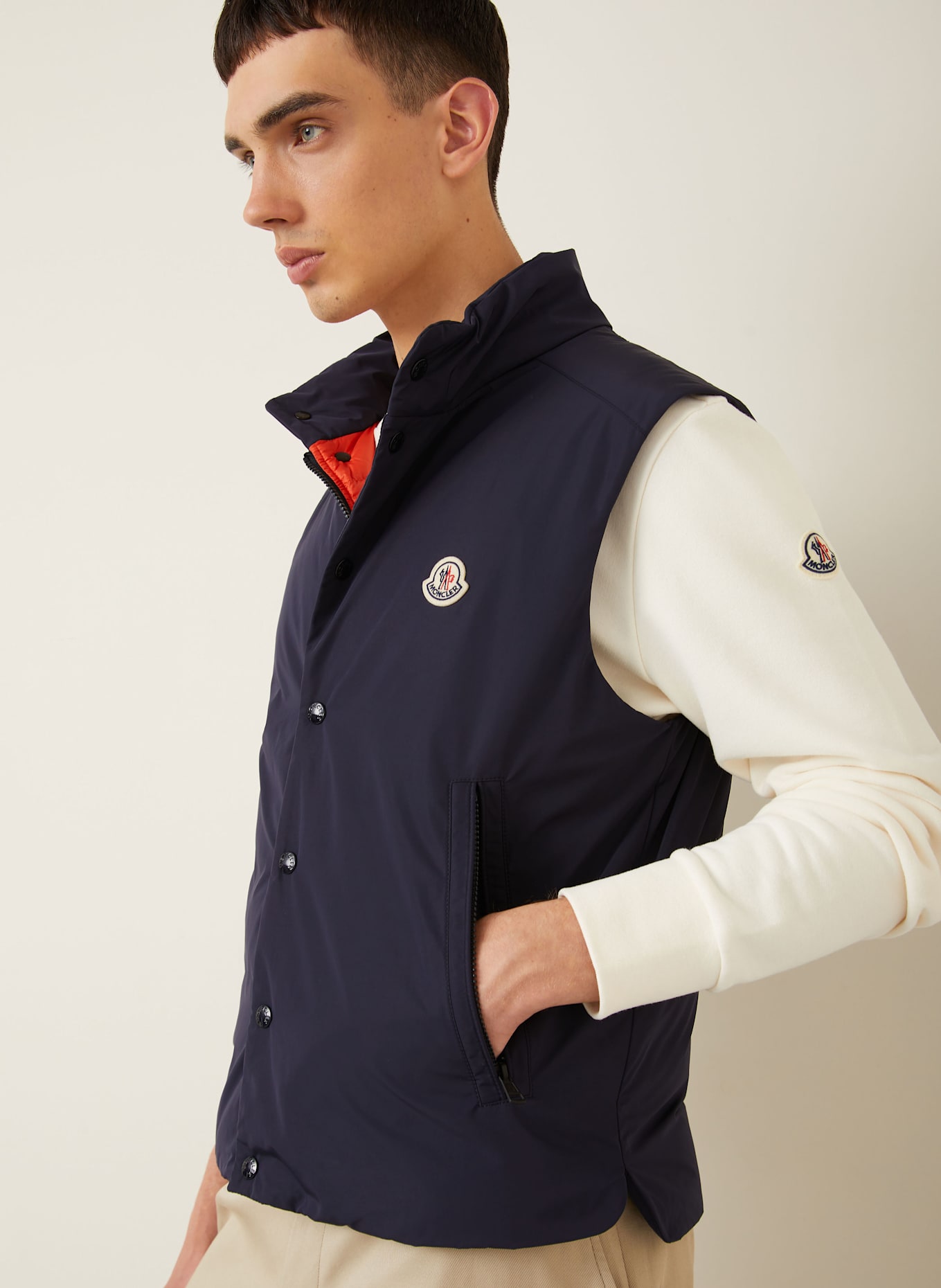 MONCLER Daunenweste PILAT: DUNKELBLAU