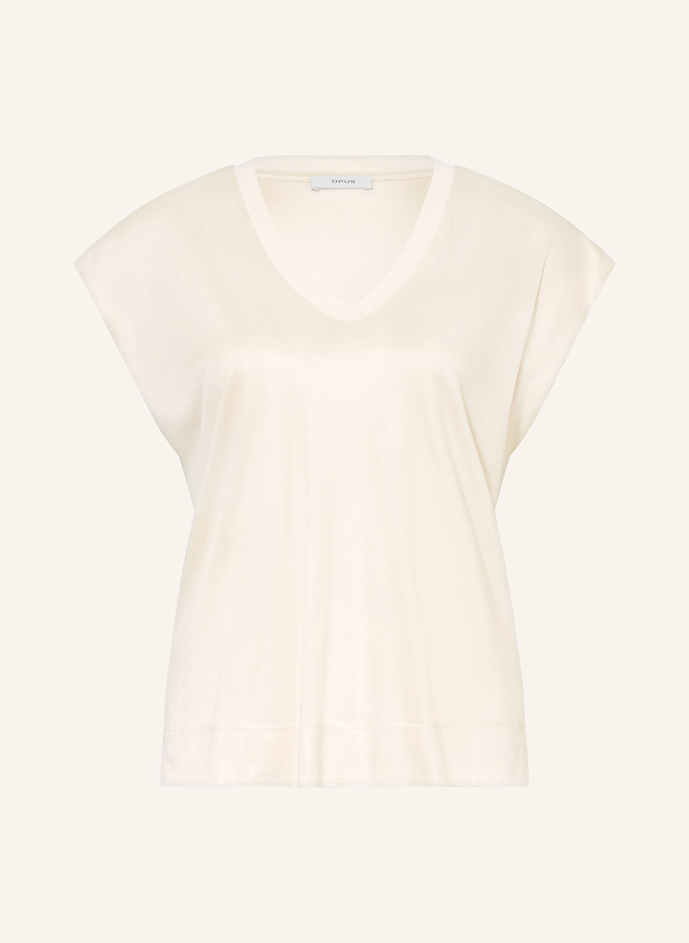 OPUS T-Shirt SAVILCHEN: ECRU