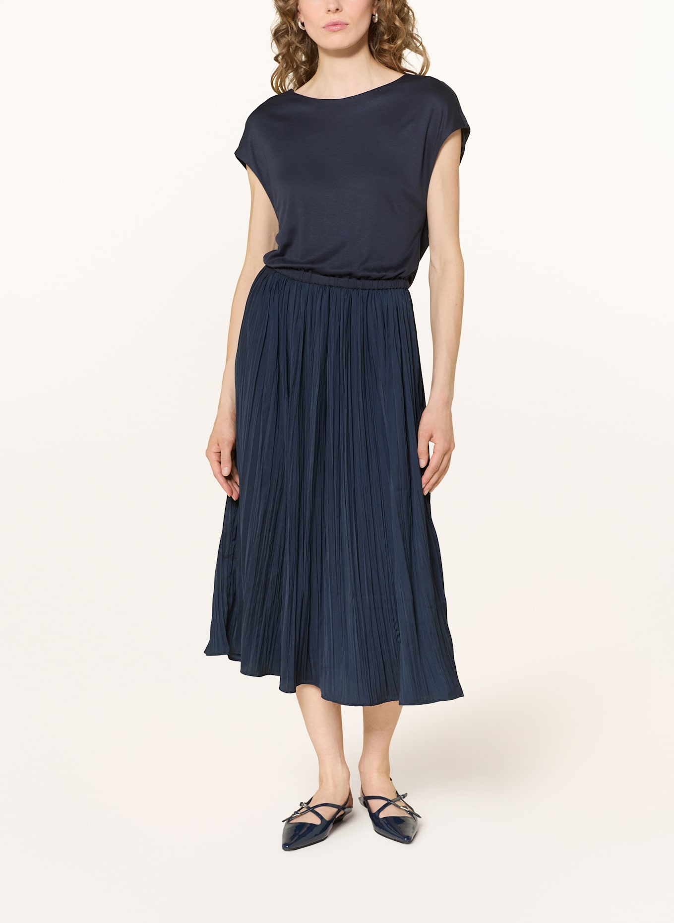 OPUS Kleid WABELLA im Materialmix: DUNKELBLAU