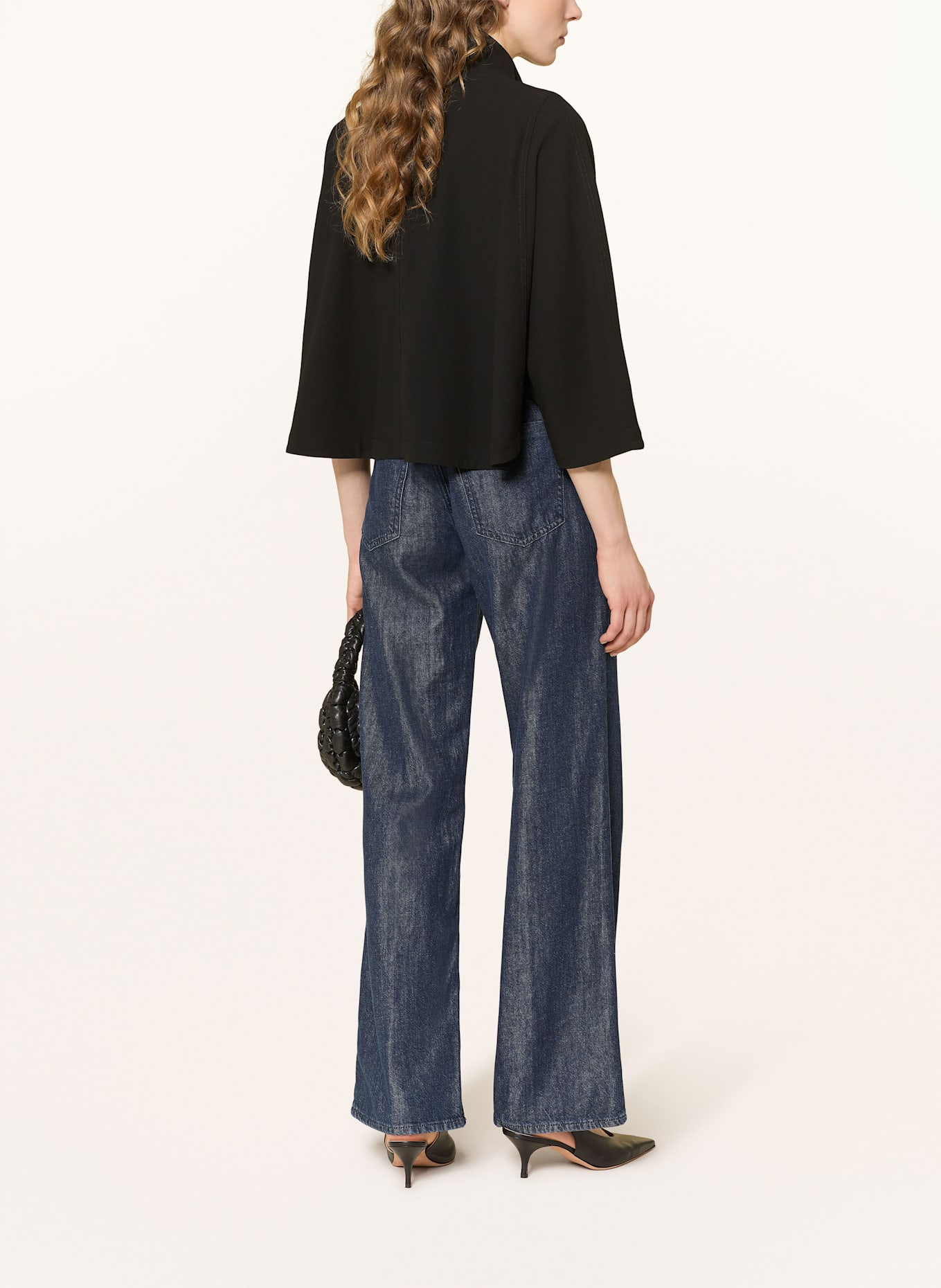 OPUS Overjacket JULLA mit 3/4-Arm: SCHWARZ