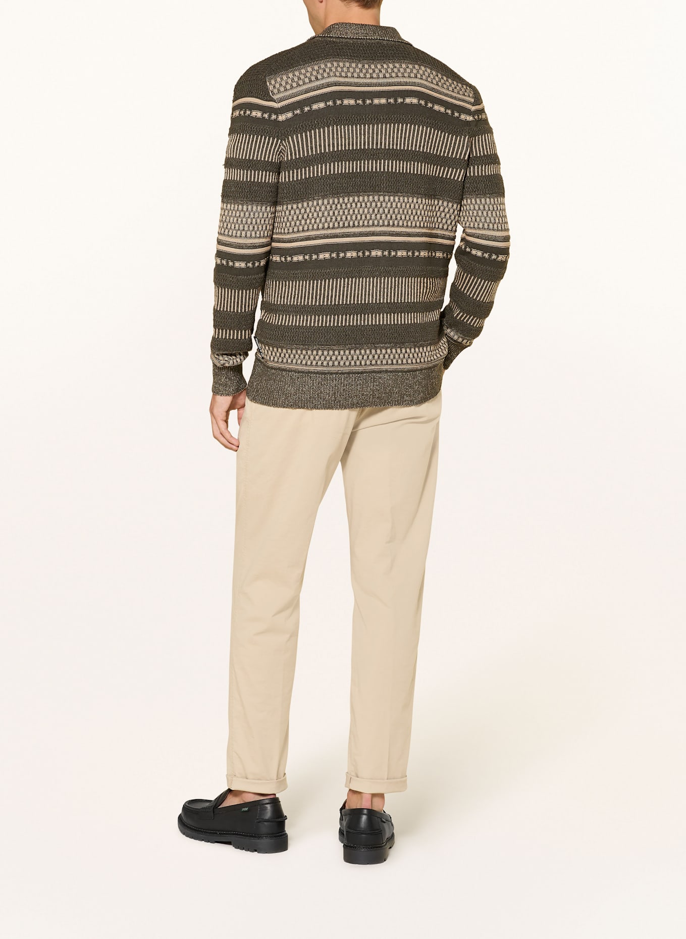 Marc O'Polo Strickjacke: KHAKI / CREME