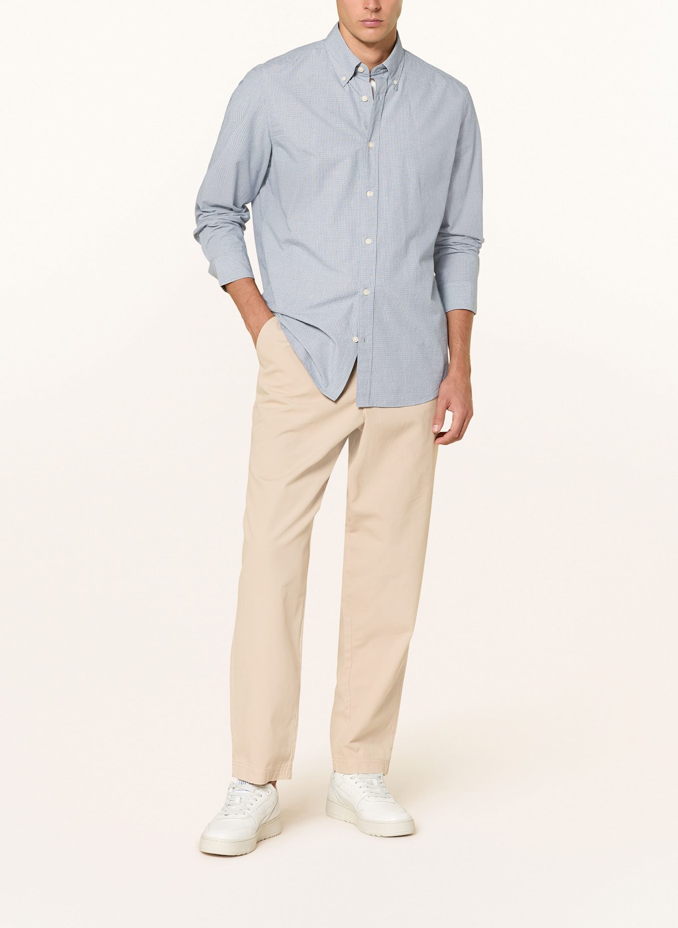 Marc O'Polo Hemd Regular Fit: BLAUGRAU / WEISS / BLAU