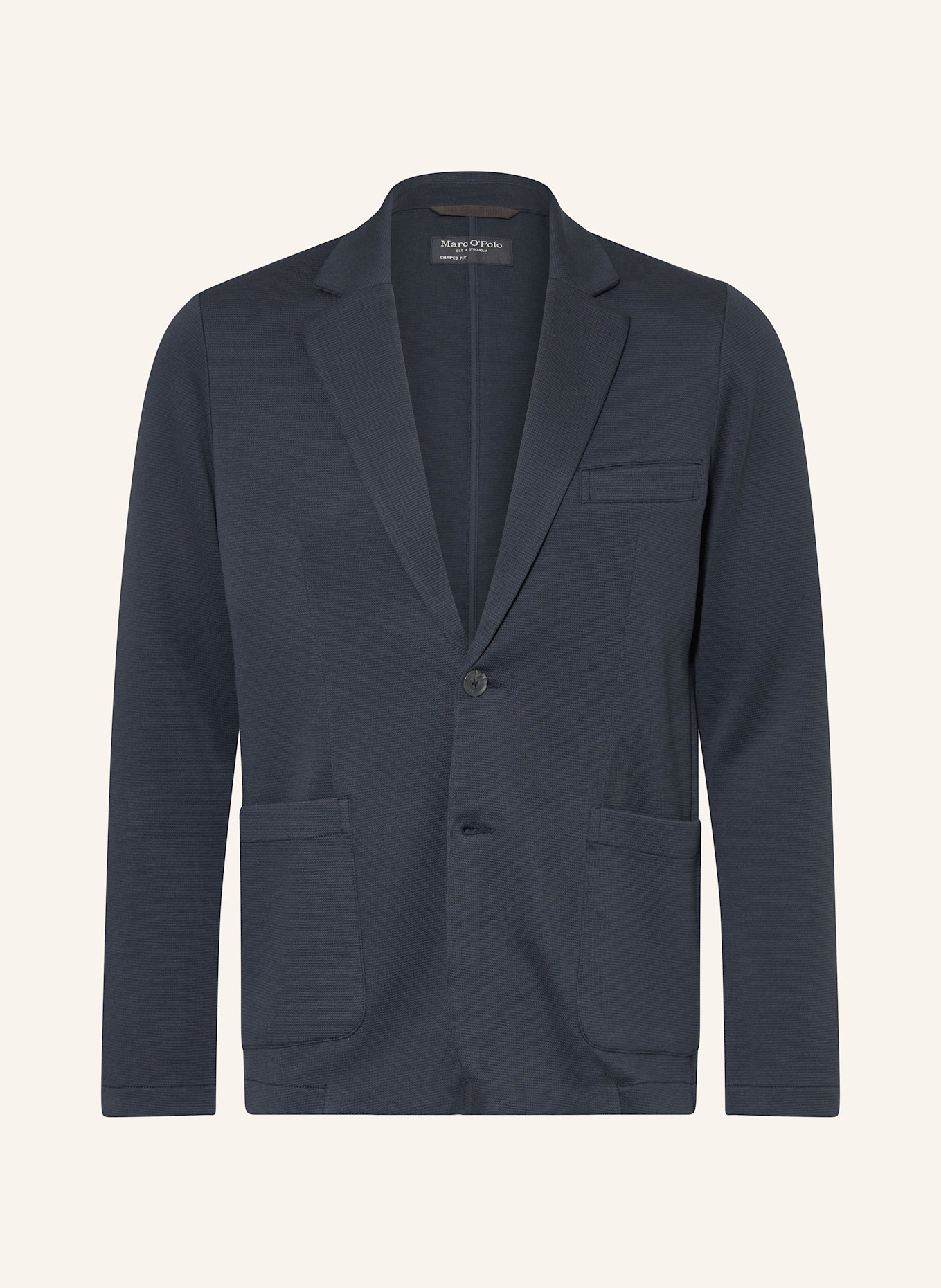 Marc O'Polo Jerseysakko Shaped Fit: DUNKELBLAU