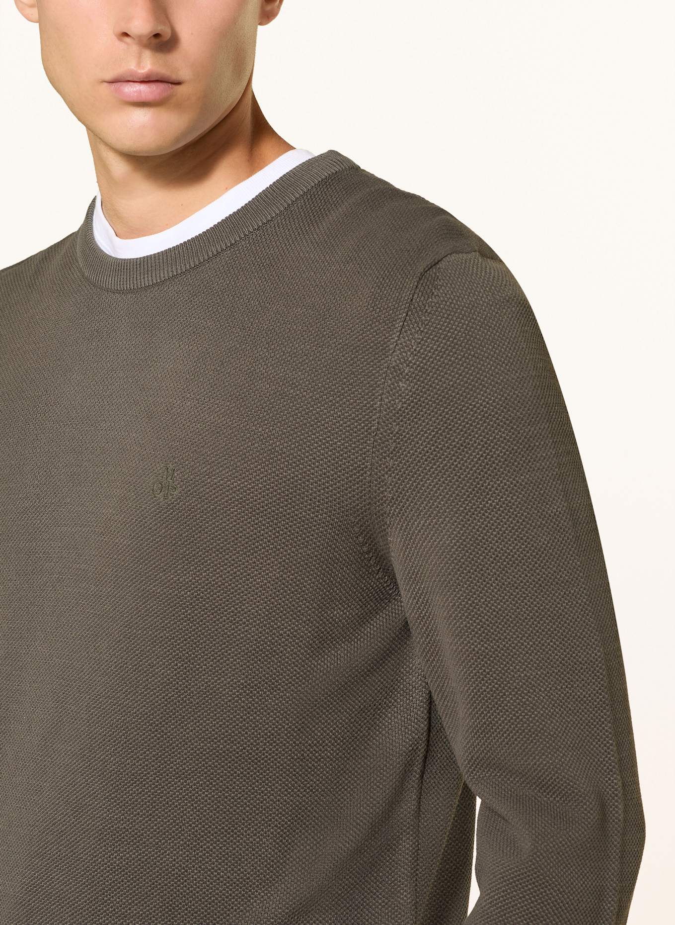 Marc O'Polo Piqué-Pullover: KHAKI