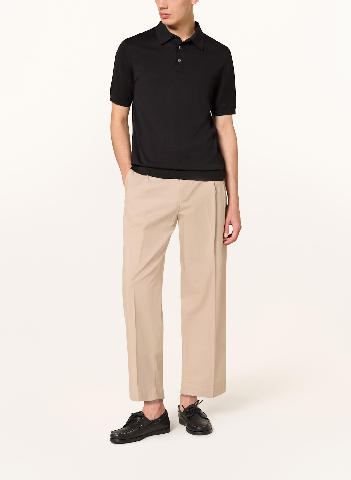 COS Nike Polo Piqué Script with silk: BLACK