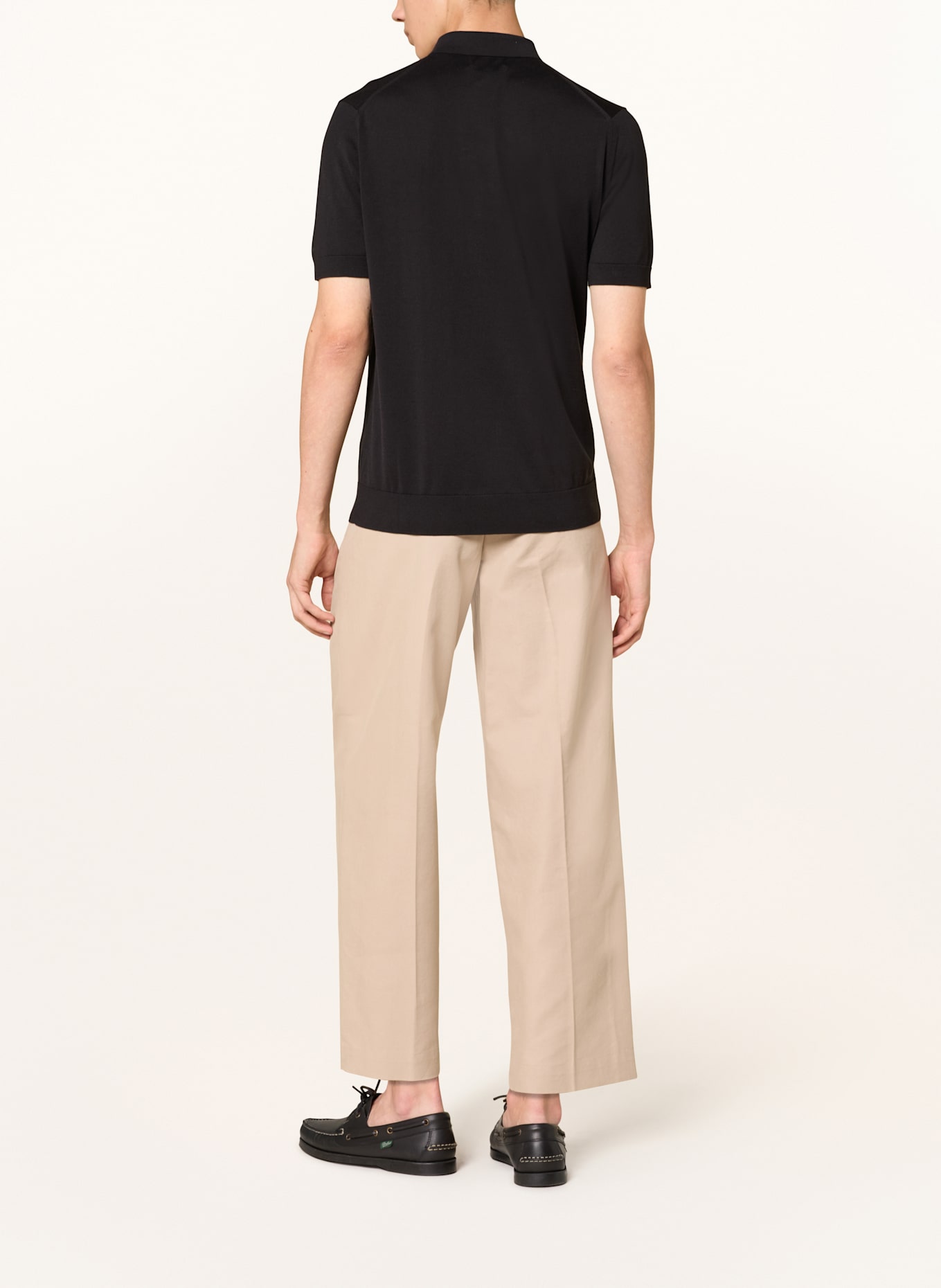 COS Nike Polo Piqué Script with silk: BLACK