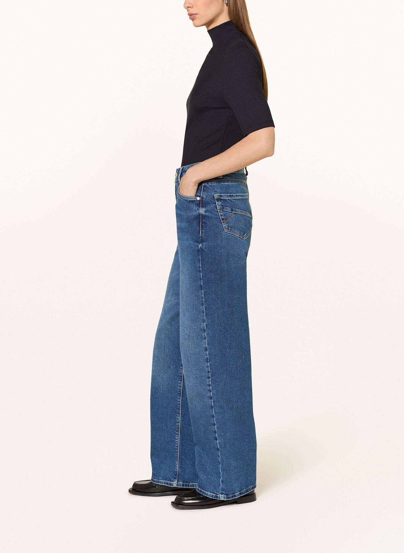 BETTY&CO Jeansy wide leg MAJA: 8622 BLUE DENIM