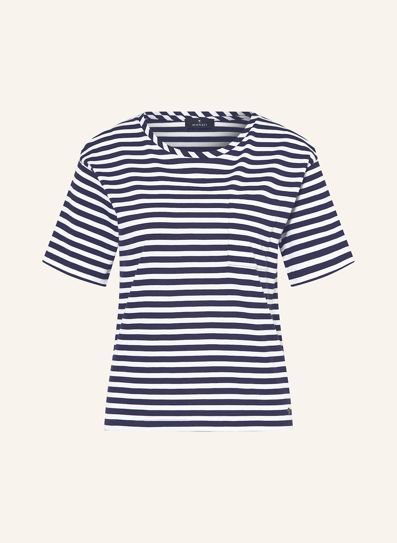 monari T-Shirt: DUNKELBLAU/ WEISS