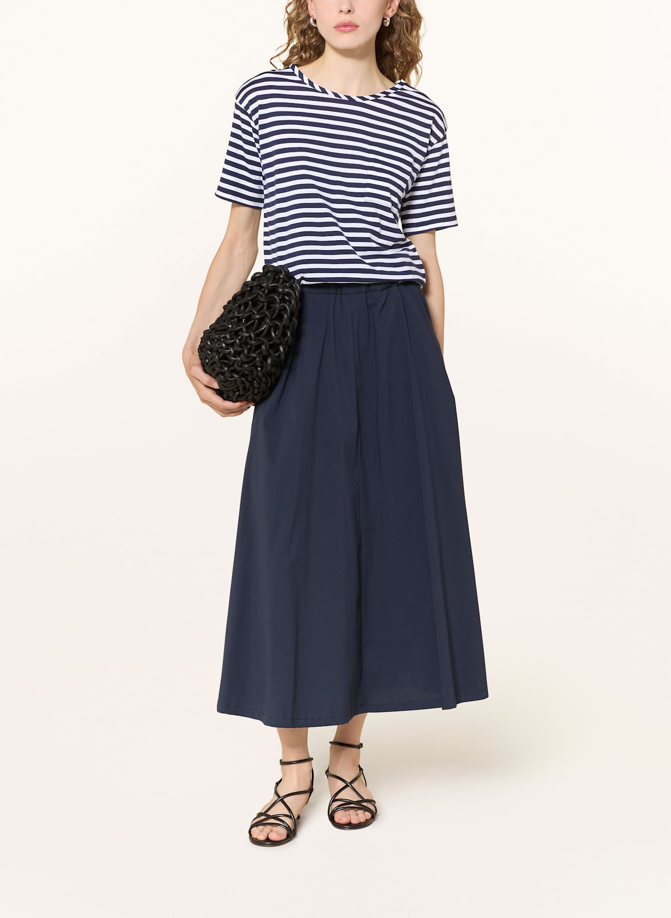 monari T-Shirt: DUNKELBLAU/ WEISS