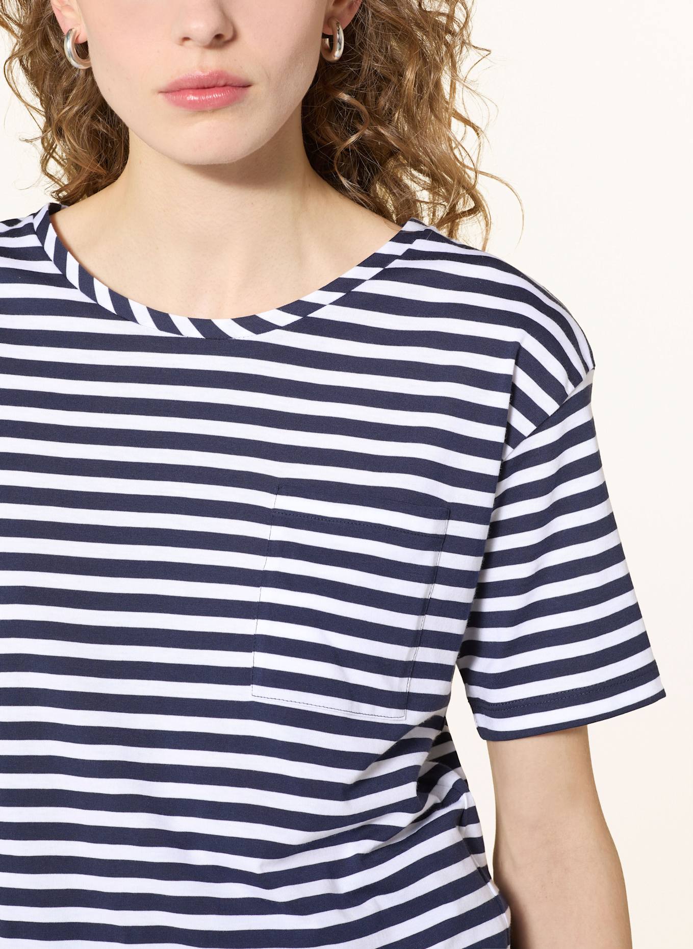monari T-Shirt: DUNKELBLAU/ WEISS