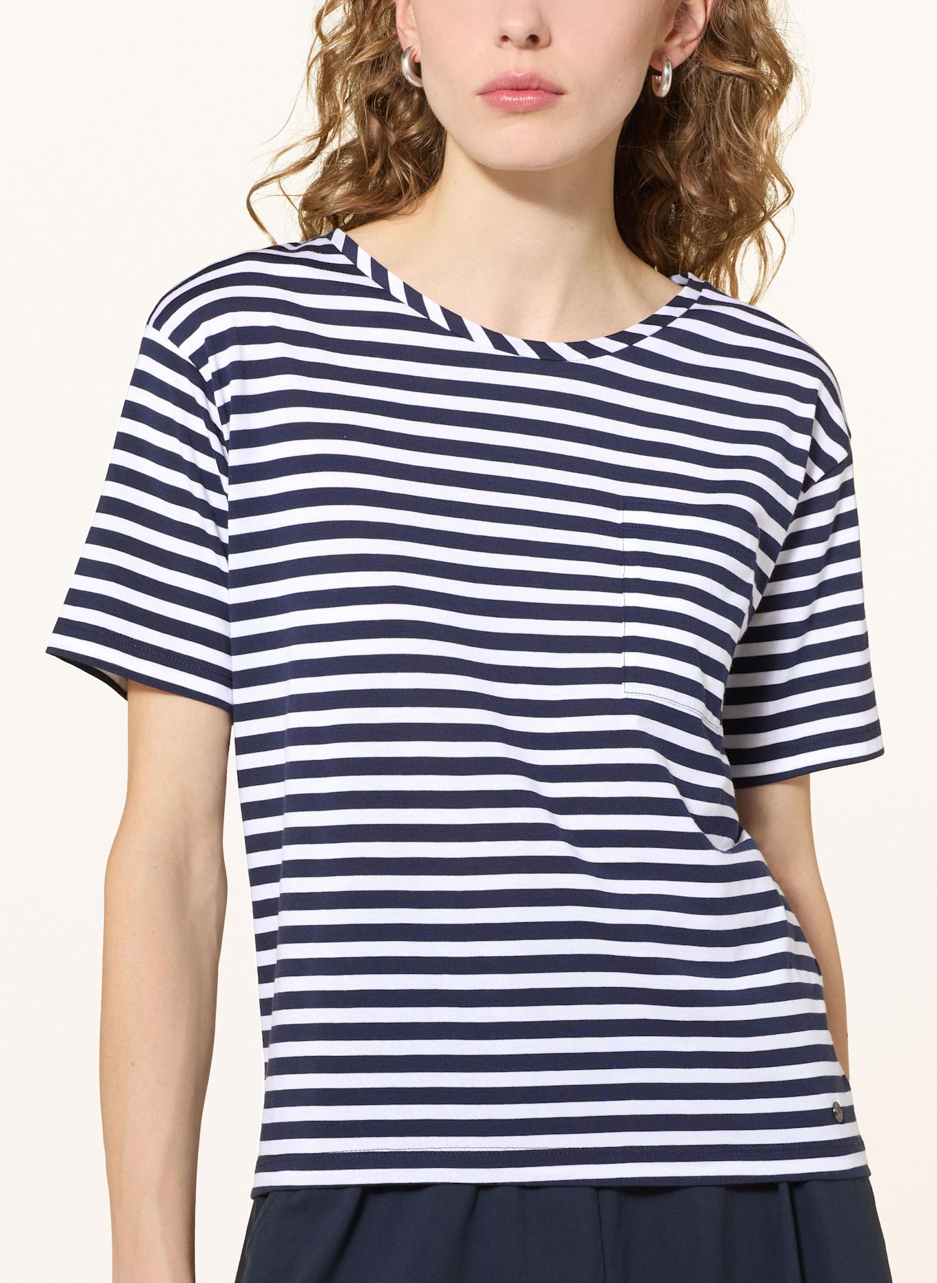 monari T-Shirt: DUNKELBLAU/ WEISS