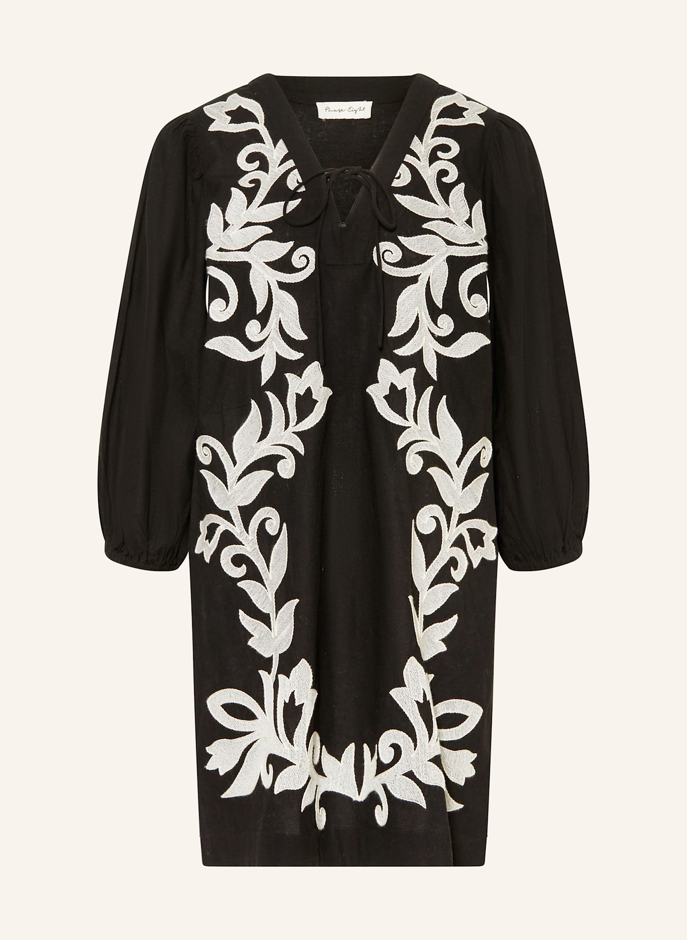 安心追跡【Phase Eight】ie ビーズドレス Phase Eight BETTIE dress with 3/4 sleeves in black/ ecru