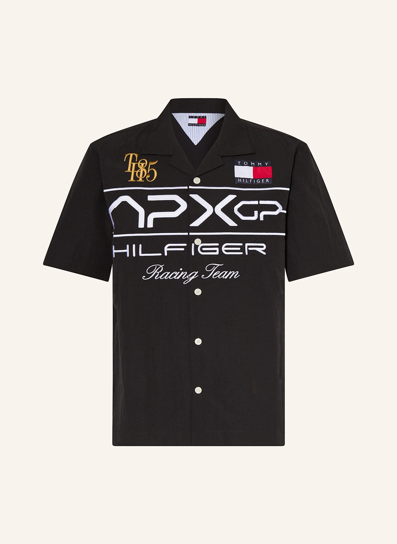 TOMMY HILFIGER Resorthemd Comfort Fit: SCHWARZ / WEISS / ROT