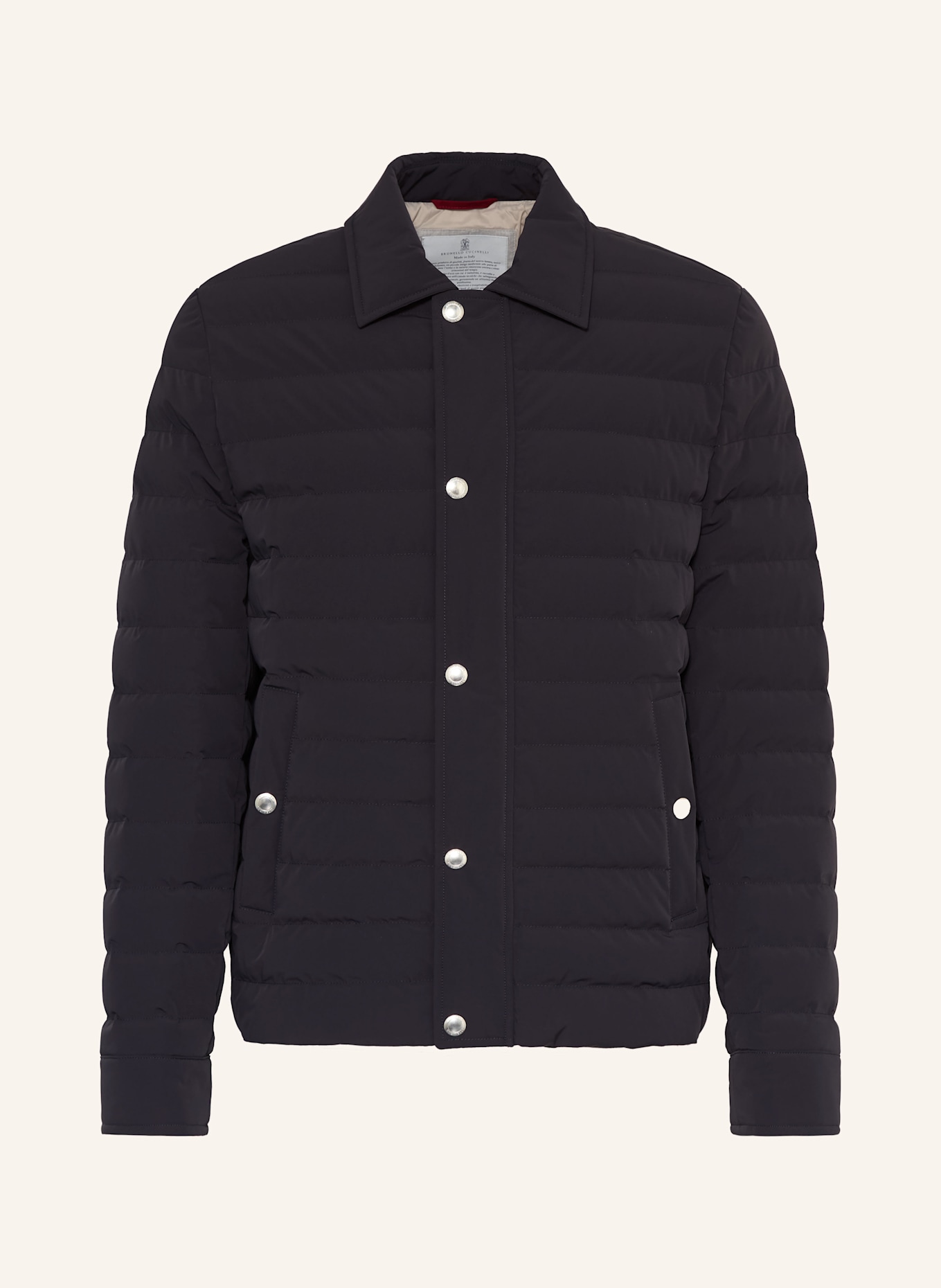 BRUNELLO CUCINELLI Lightweight-Daunenjacke: DUNKELBLAU / DUNKELGRAU