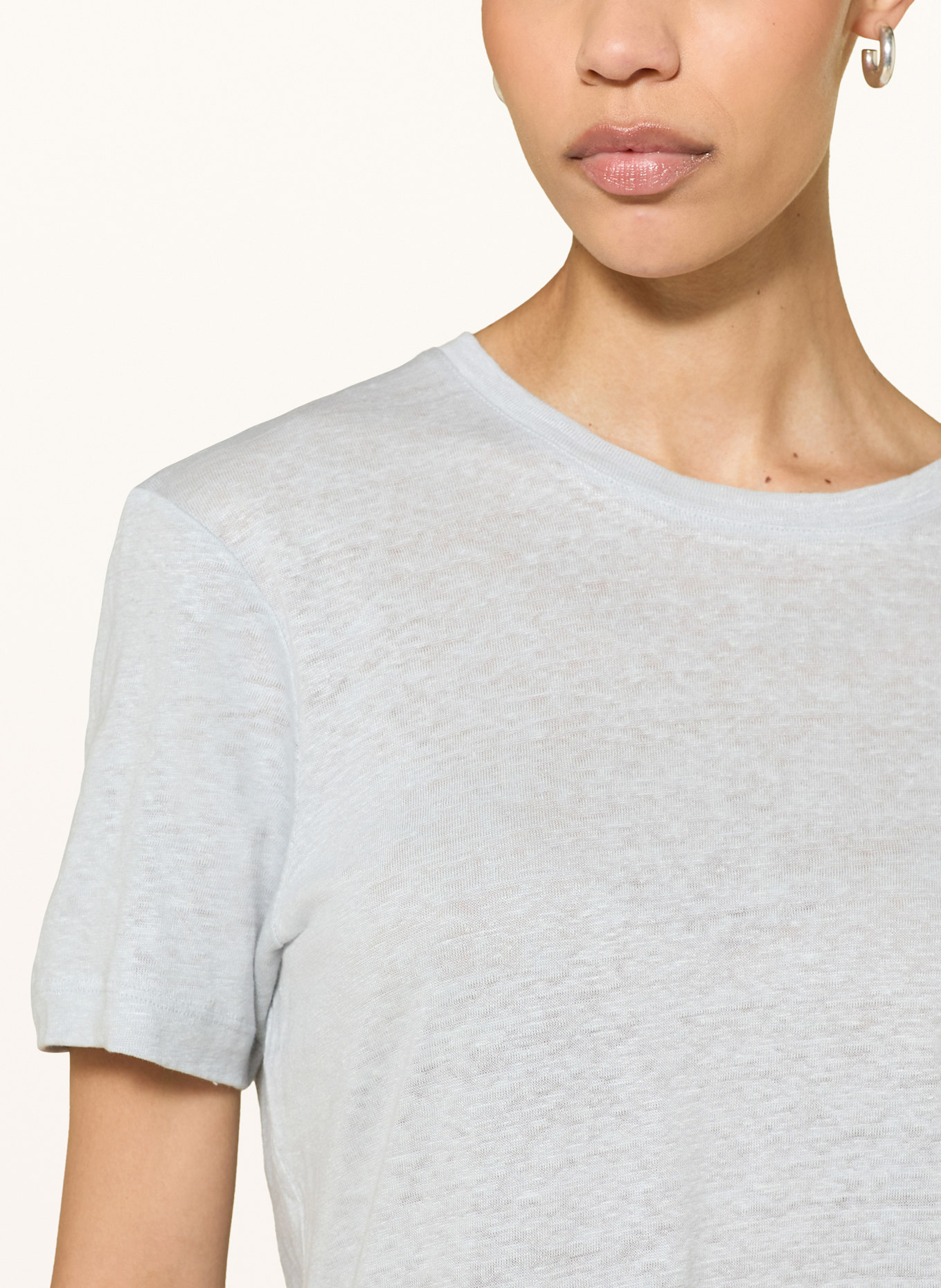 COS T-Shirt aus Leinen: HELLGRAU