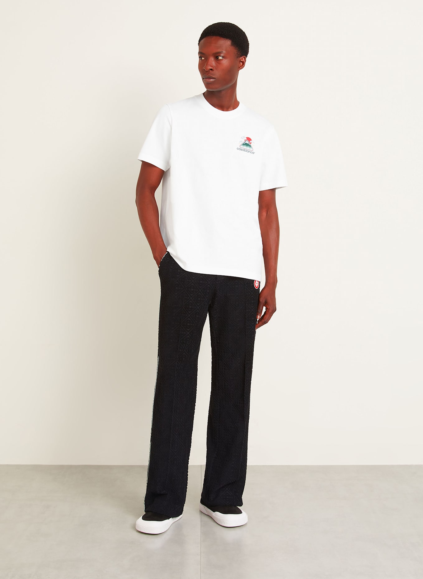 Casablanca T-shirt MONTAGNE ONDULÉE: BIAŁY