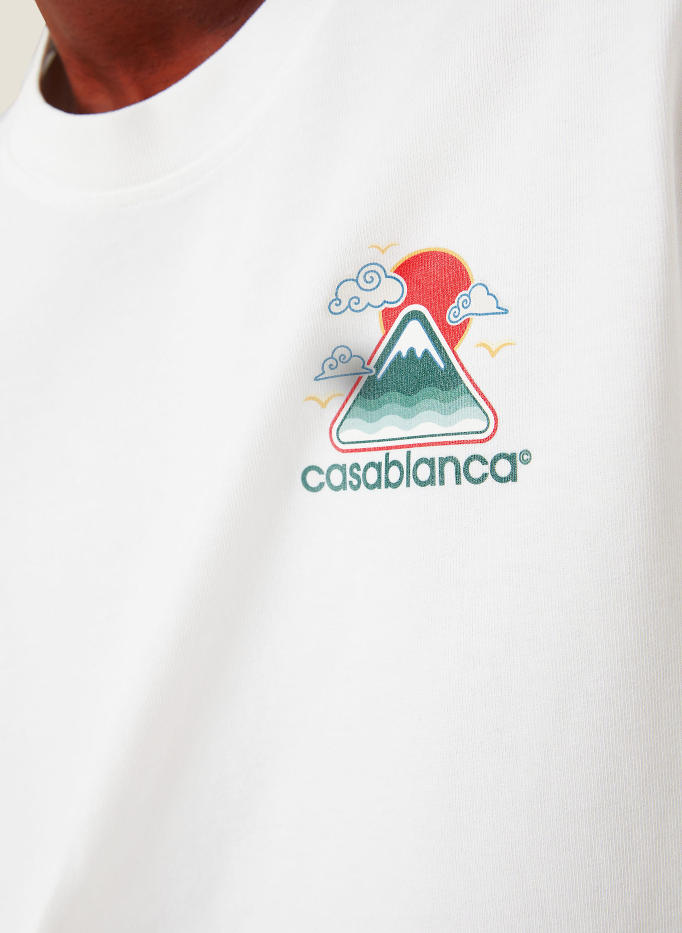 Casablanca T-shirt MONTAGNE ONDULÉE: BIAŁY