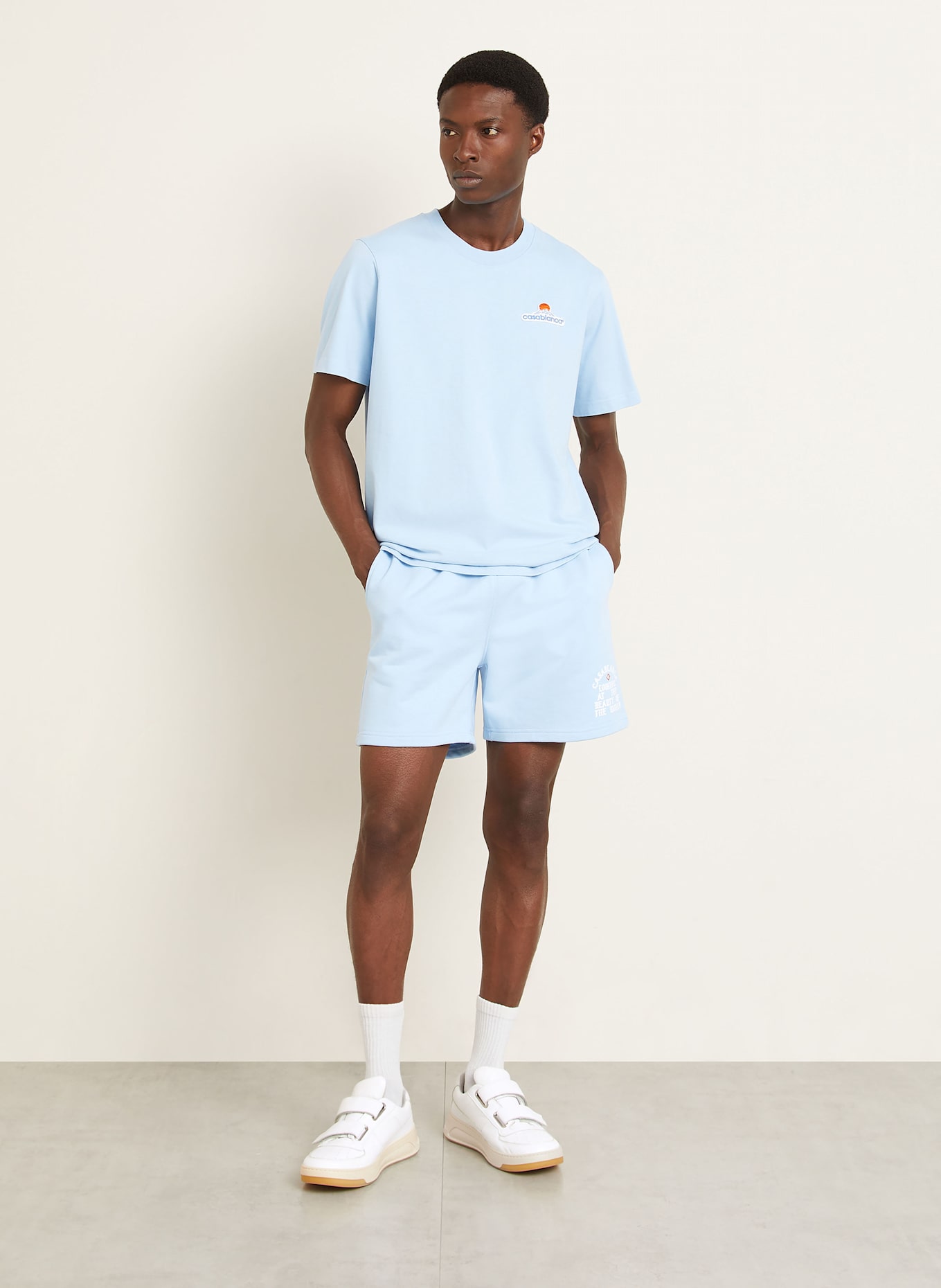Casablanca T-shirt: LIGHT BLUE