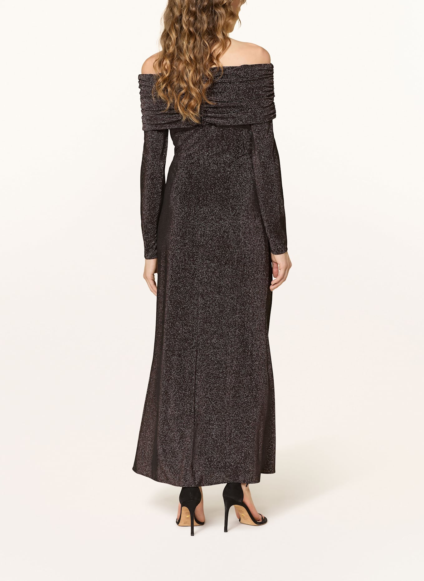 ADRIANNA PAPELL Abendkleid mit Glitzergarn: DUNKELBRAUN