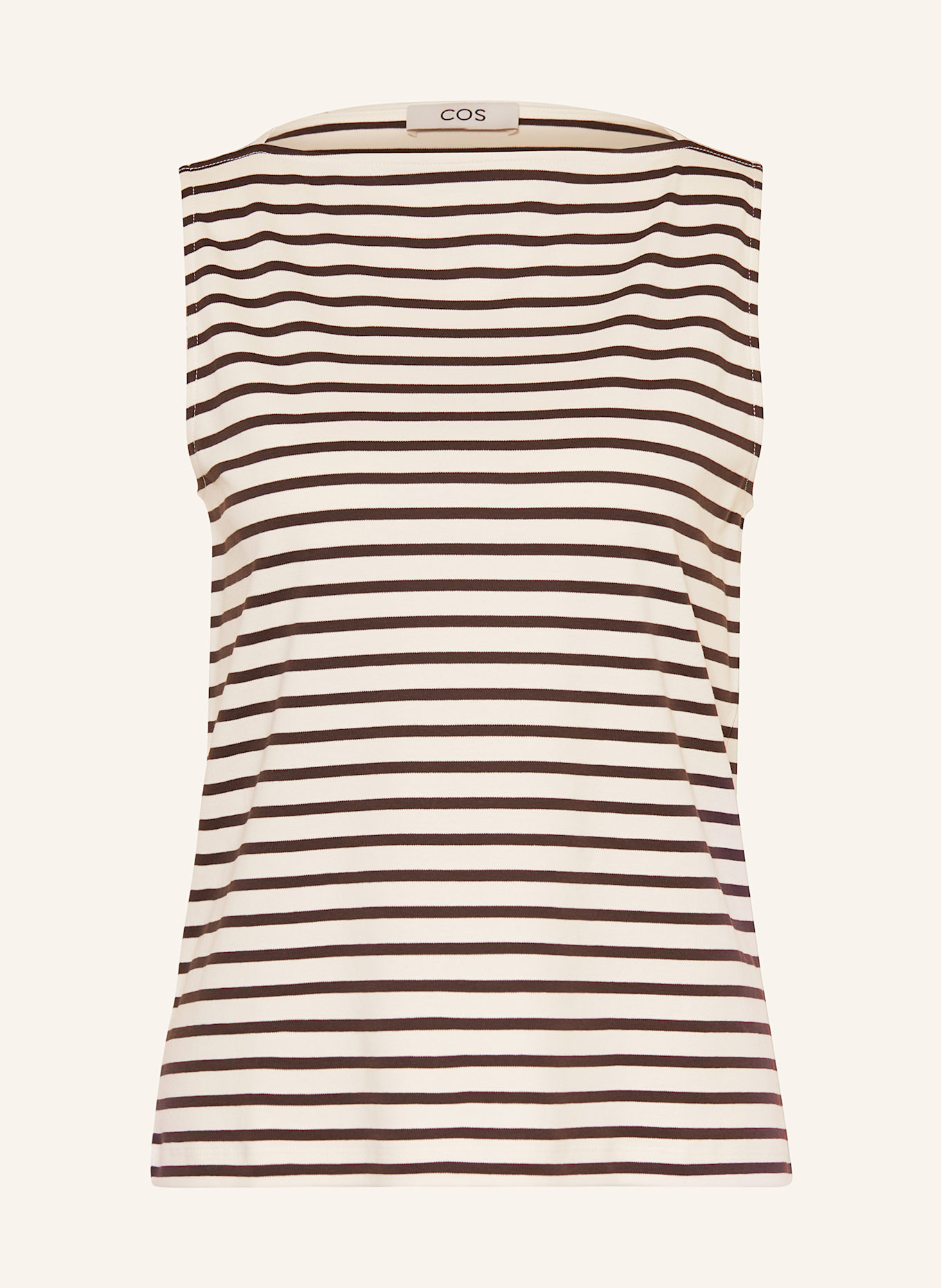 COS Jerseytop: CREME / SCHWARZ