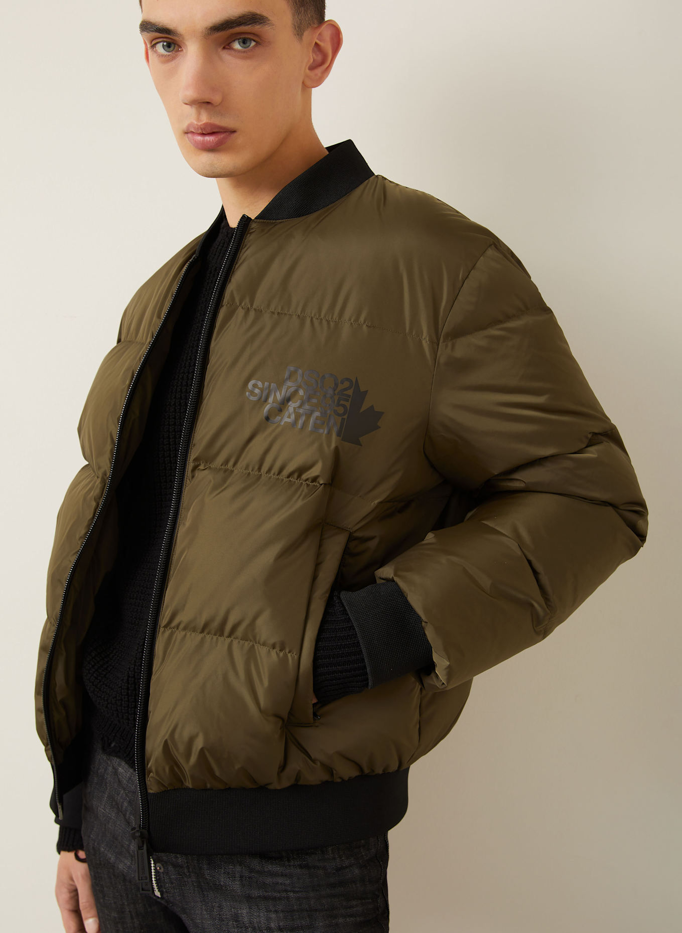 DSQUARED2 Daunenjacke EASY PUFFER: KHAKI