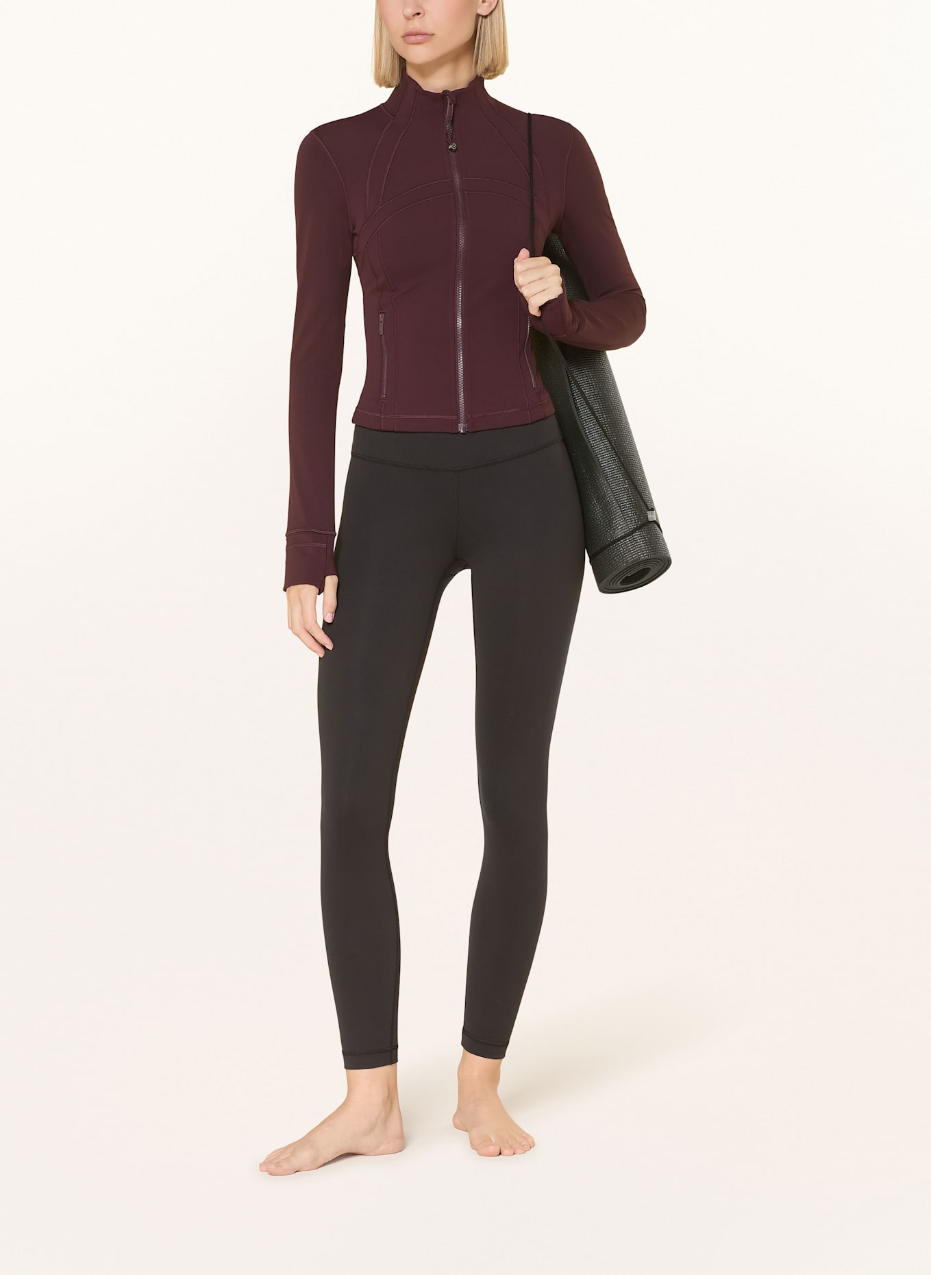 lululemon Veste de yoga DEFINE CROPPED: FUCHSIA