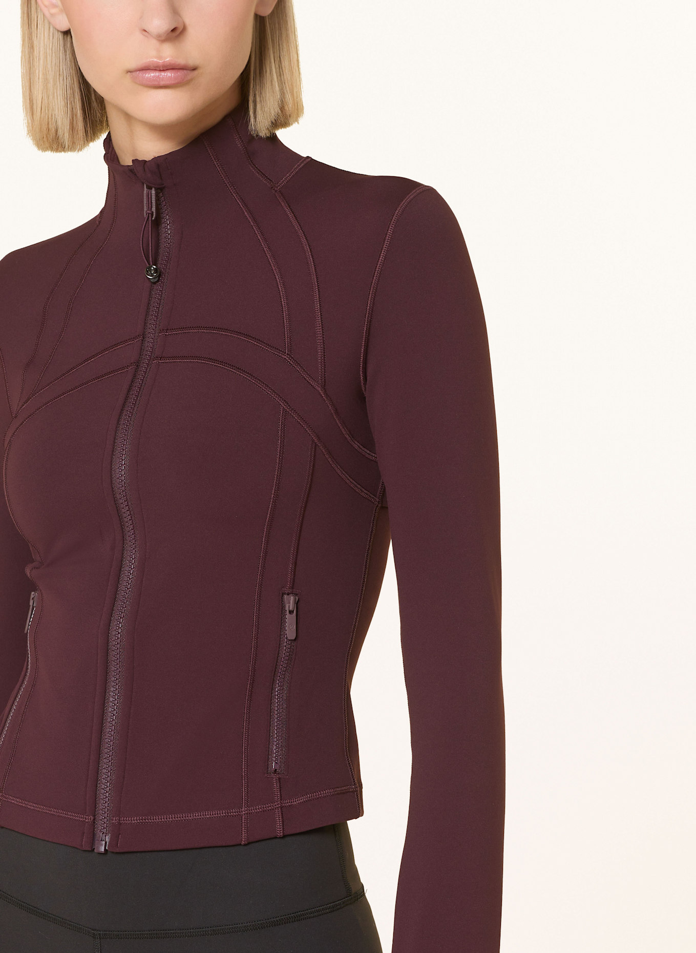 lululemon Veste de yoga DEFINE CROPPED: FUCHSIA