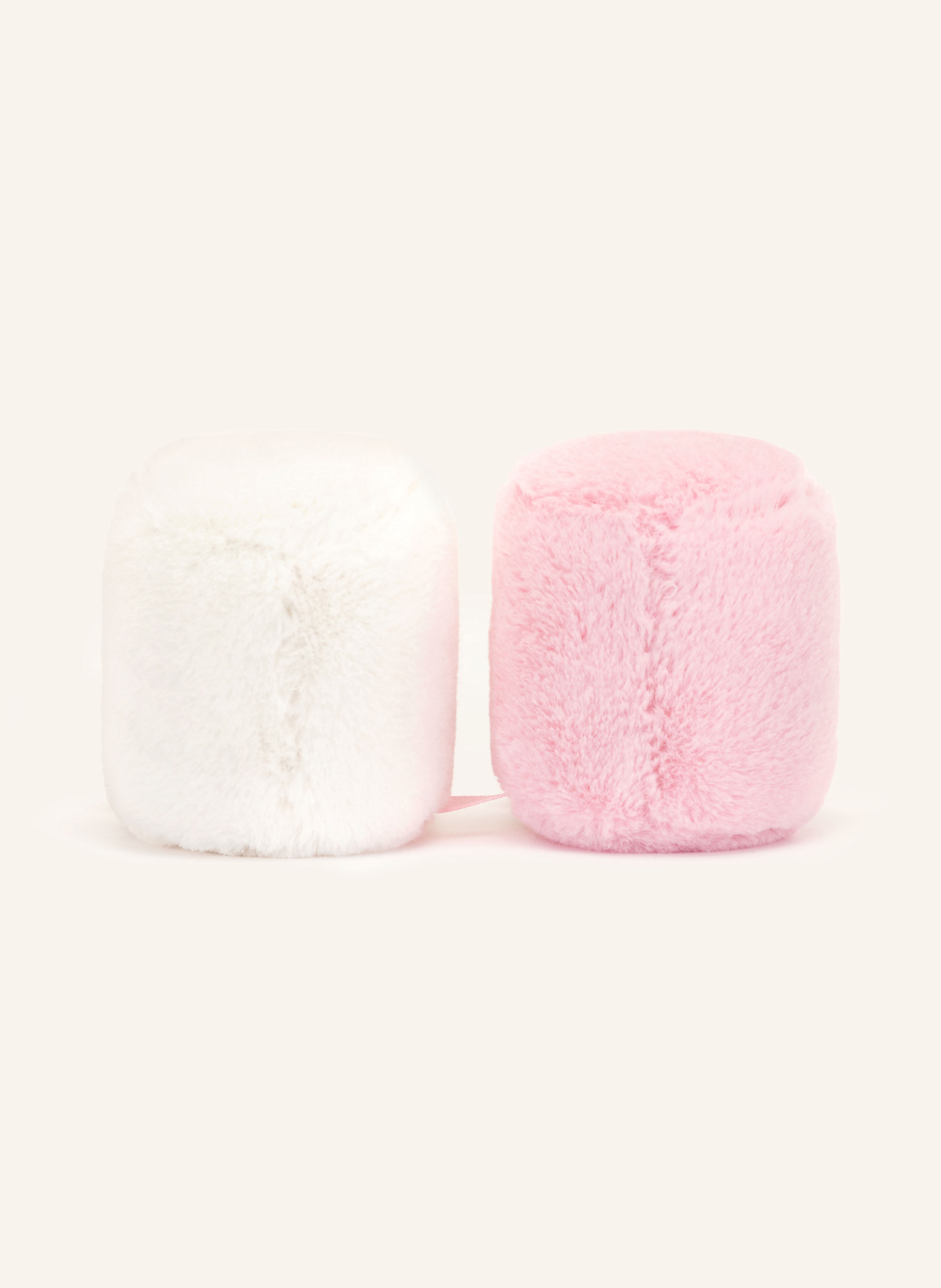 Jellycat Peluche AMUSEABLES PINK AND WHITE MARSHMALLOWS: BLANC / ROSE CLAIR