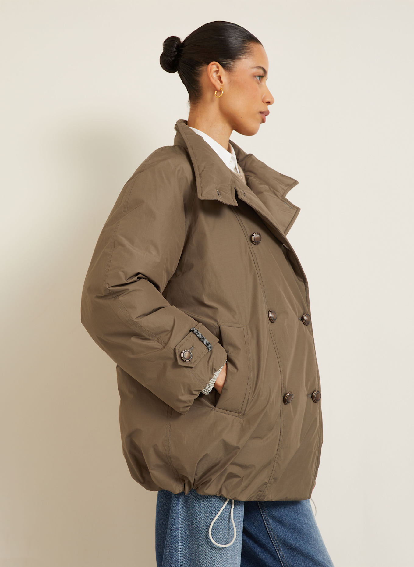 BRUNELLO CUCINELLI Daunenjacke: KHAKI