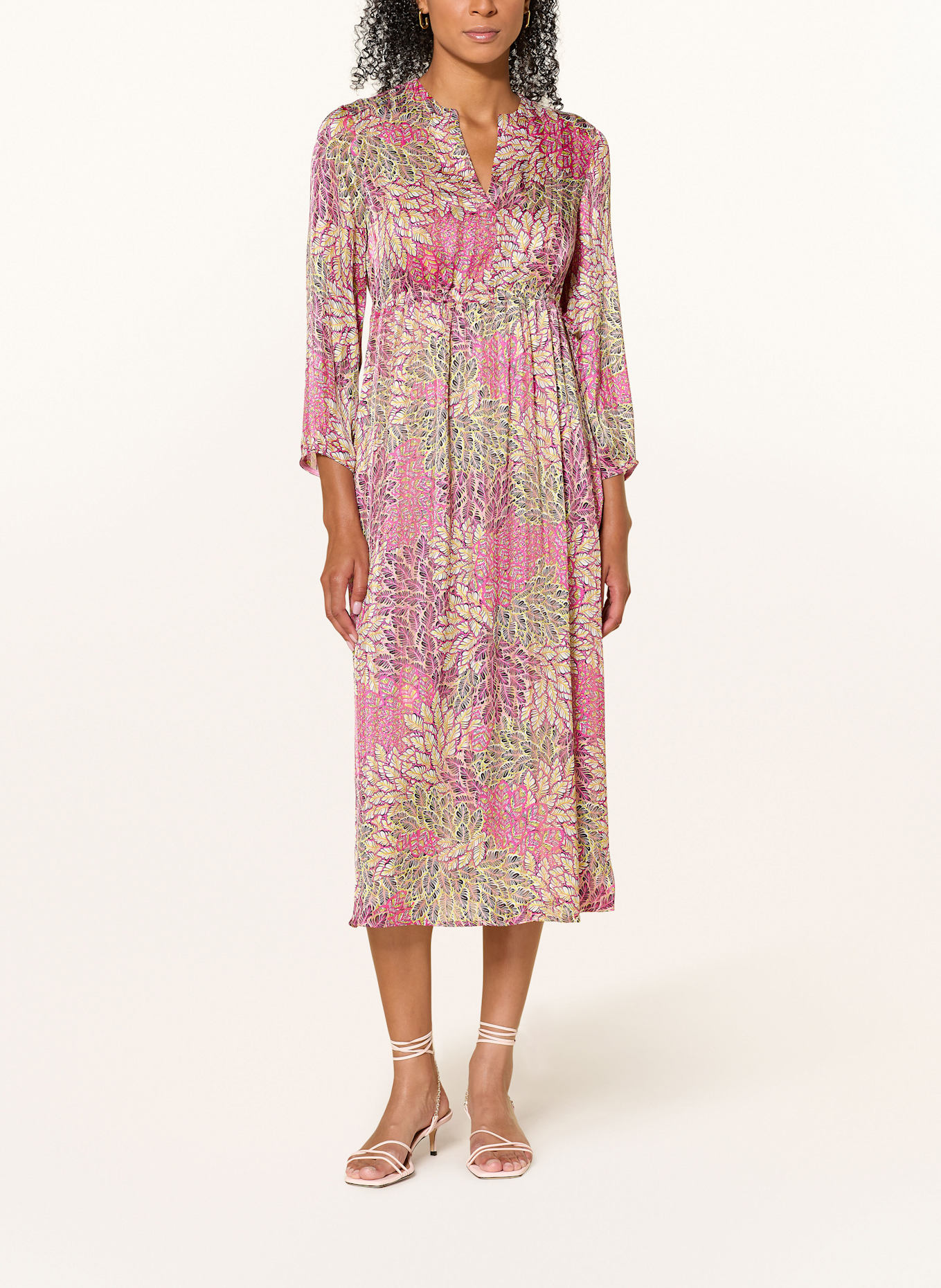 CINQUE Kleid CIDEAN: PINK / GELB / SCHWARZ