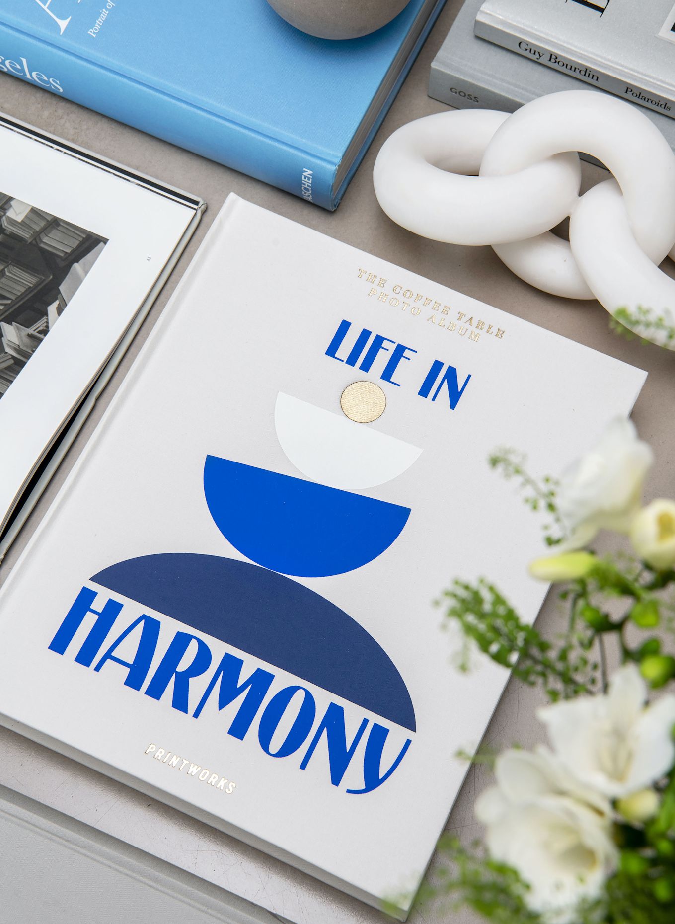 PRINTWORKS Fotoalbum LIFE IN HARMONY: WEISS / BLAU / SCHWARZ