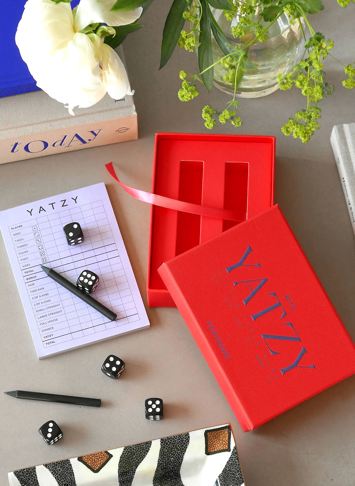 PRINTWORKS YATZY CLASSIC dice game: ORANGE