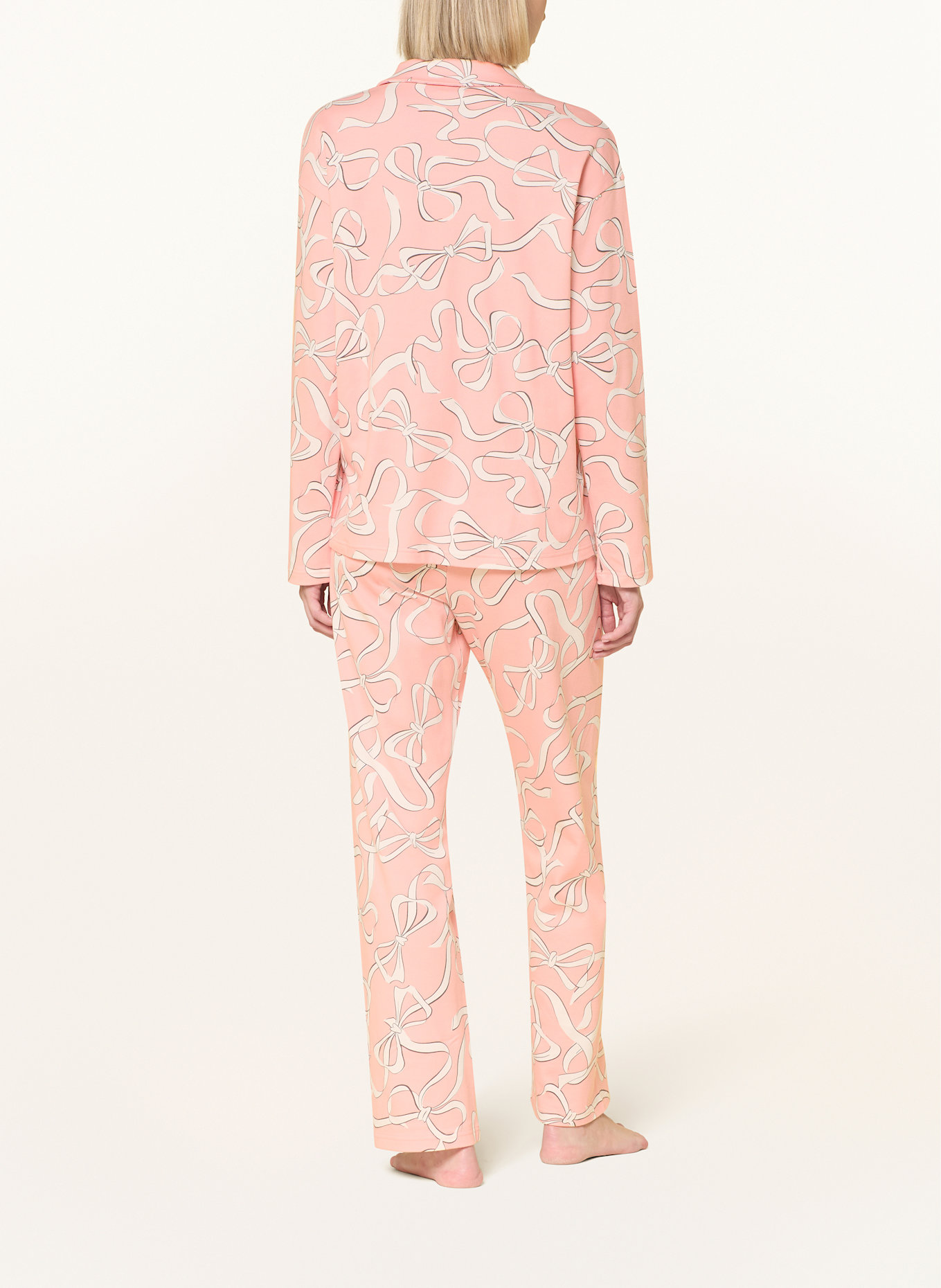 mey Piżama z serii PRETTY BOWS: JASNORÓŻOWY / BIAŁY / CZARNY